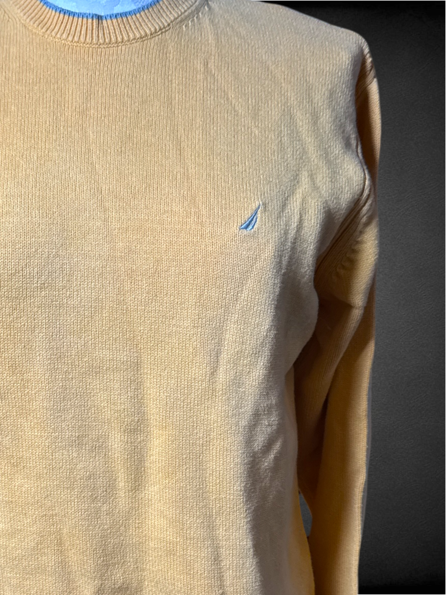 0X Nautica yellow pullover sweater