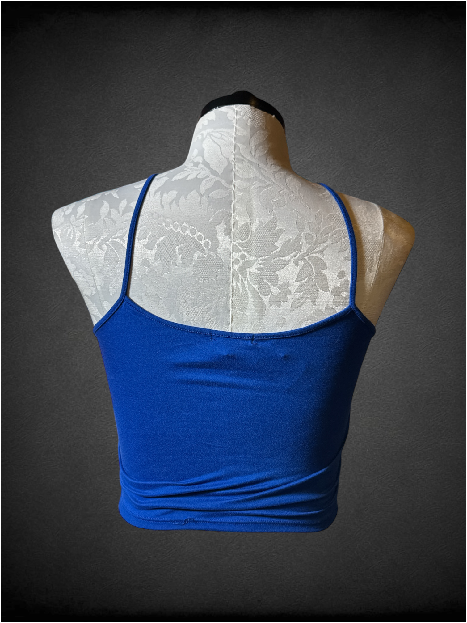 XL blue twist front tank top