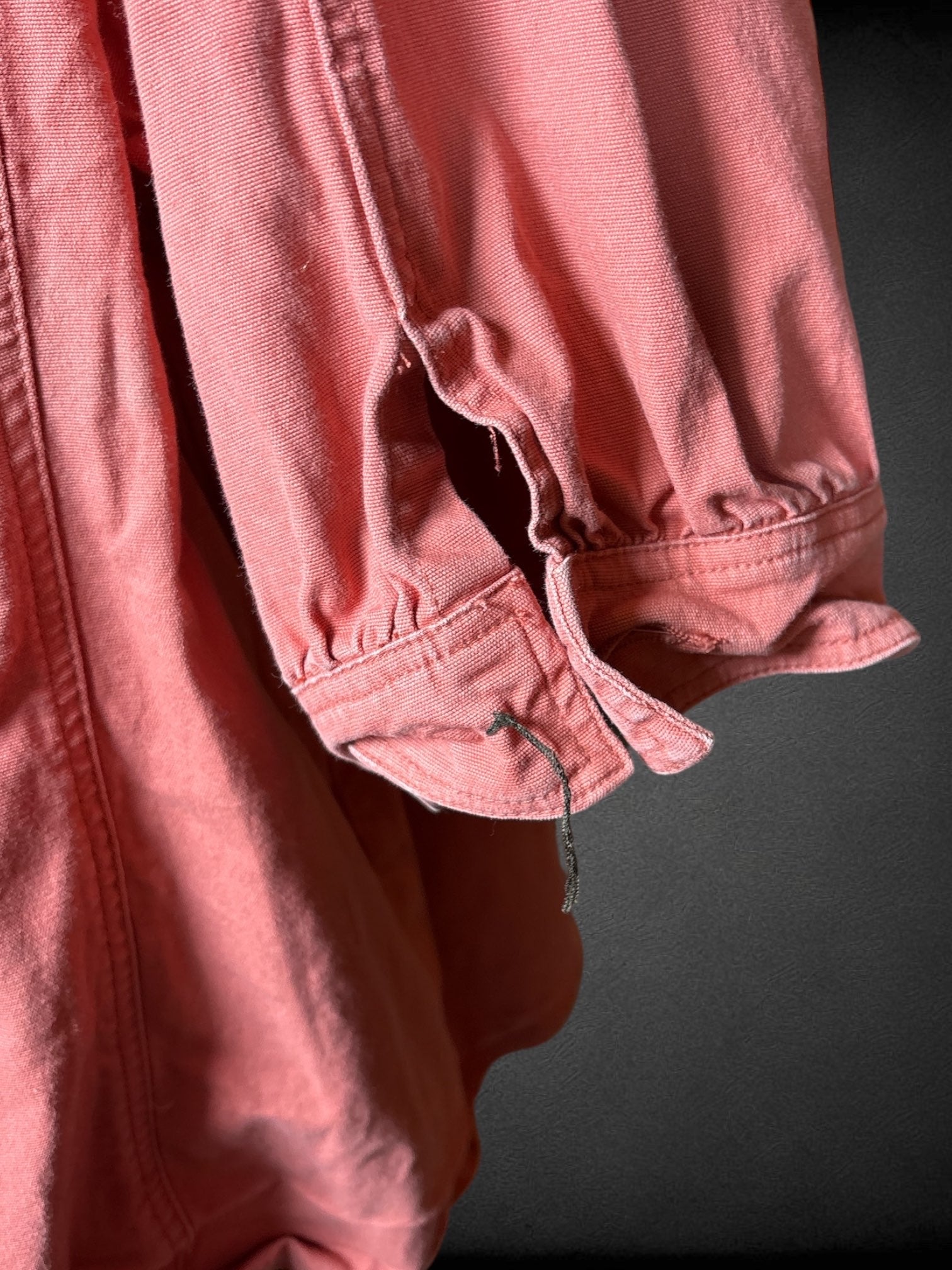 3X AMI vintage collared salmon 3/4 puff sleeve coat with large buttons