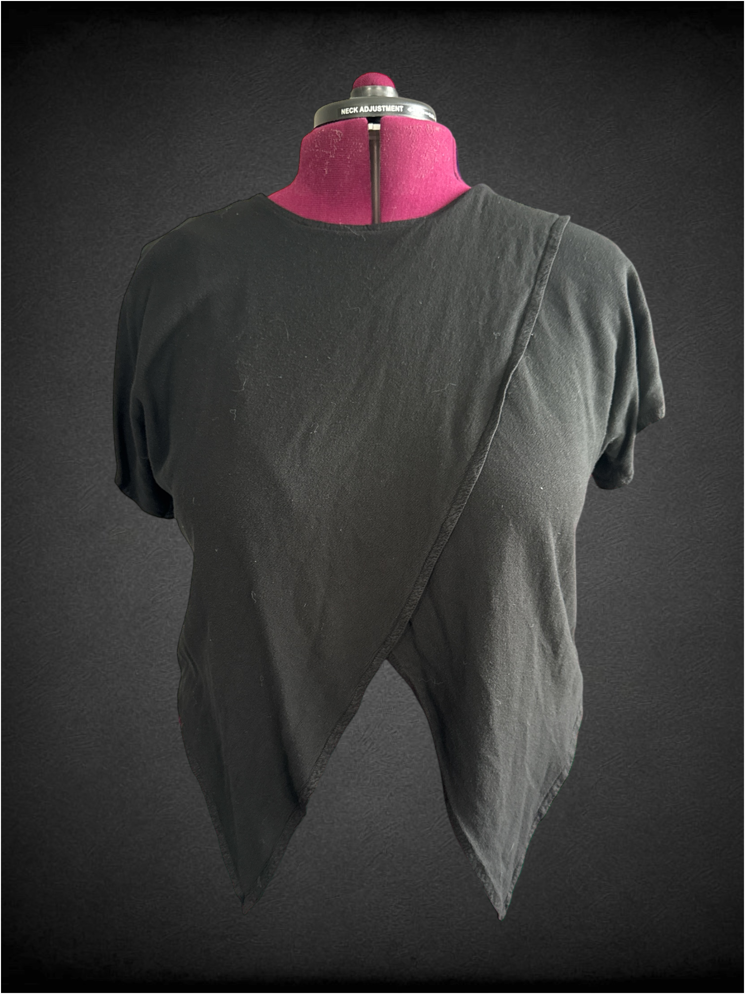 2X Vintage Nomad black asymmetrical layered top