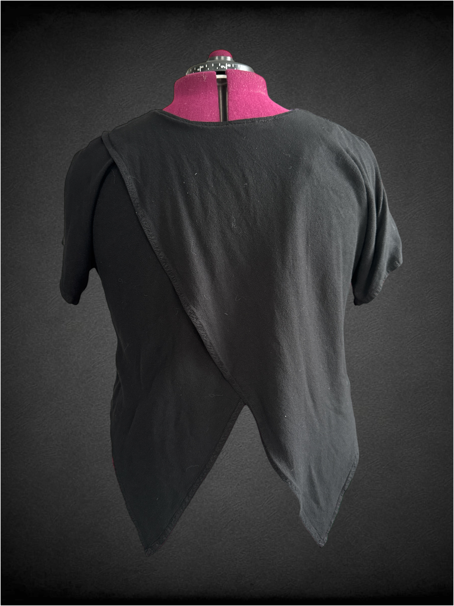 2X Vintage Nomad black asymmetrical layered top