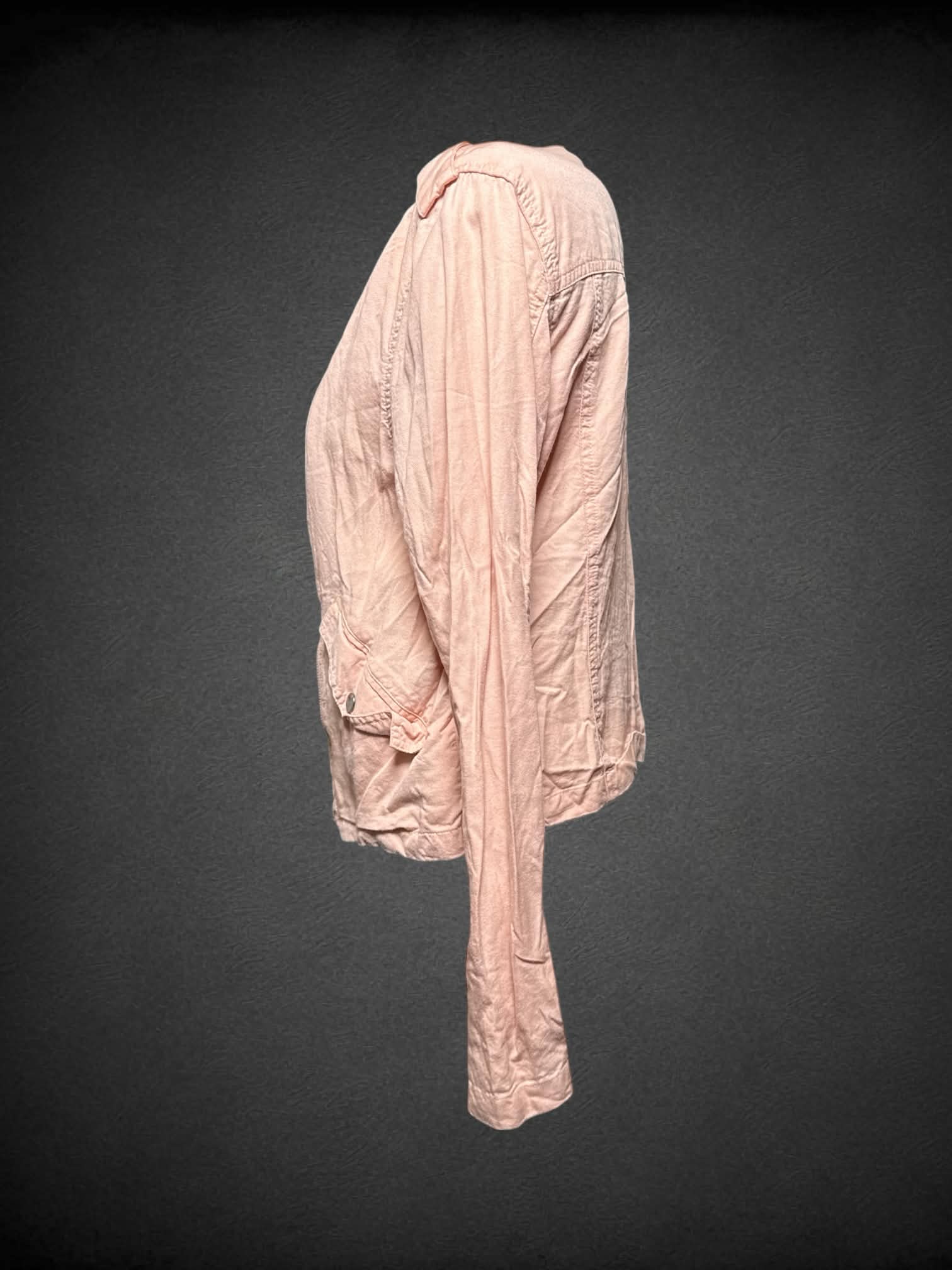 L Sanctuary Pink Asymmetrical Biker Style Zip Up Jacket