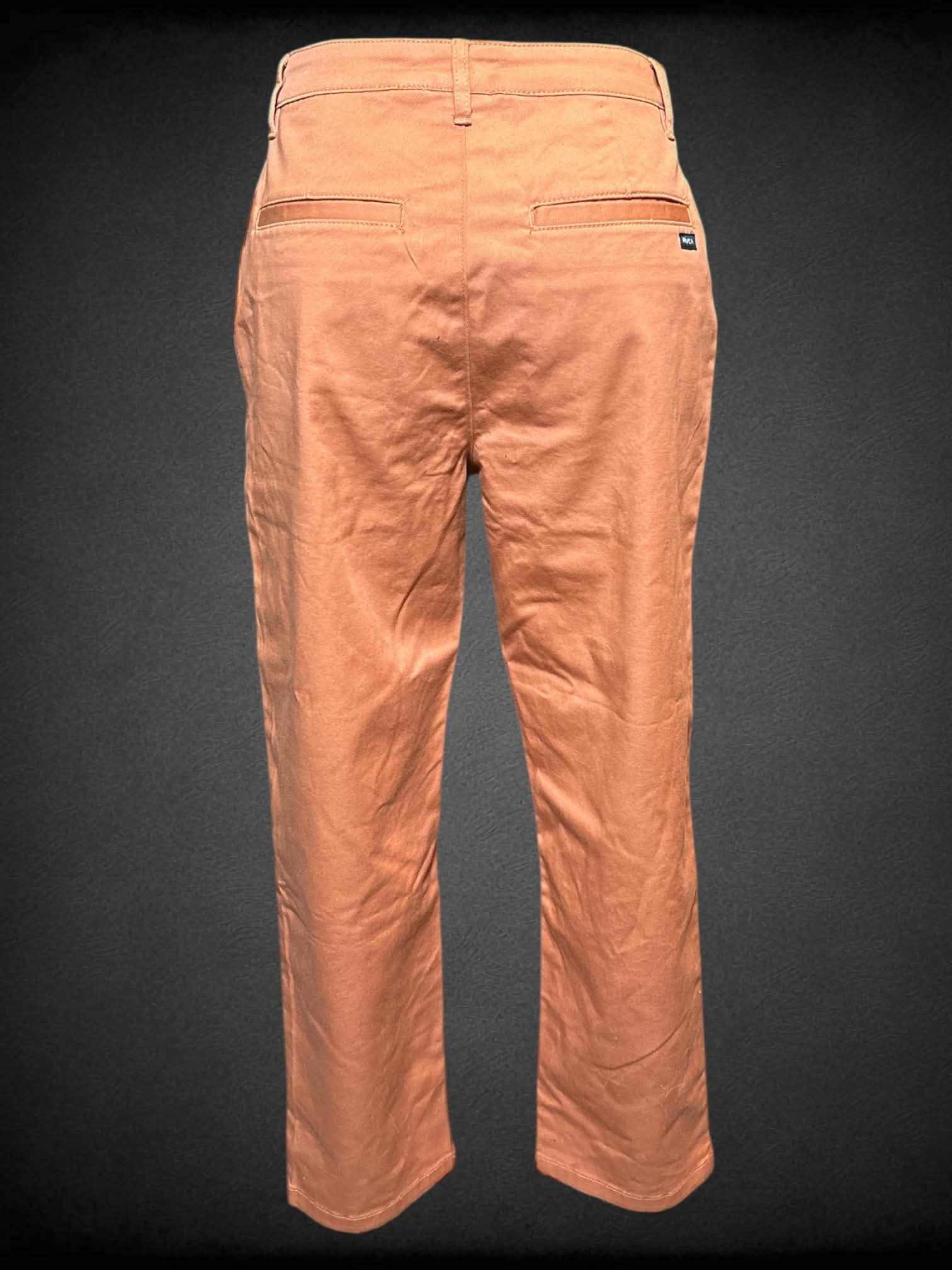 S NWT RVCA orange pants with belt loops and pockets