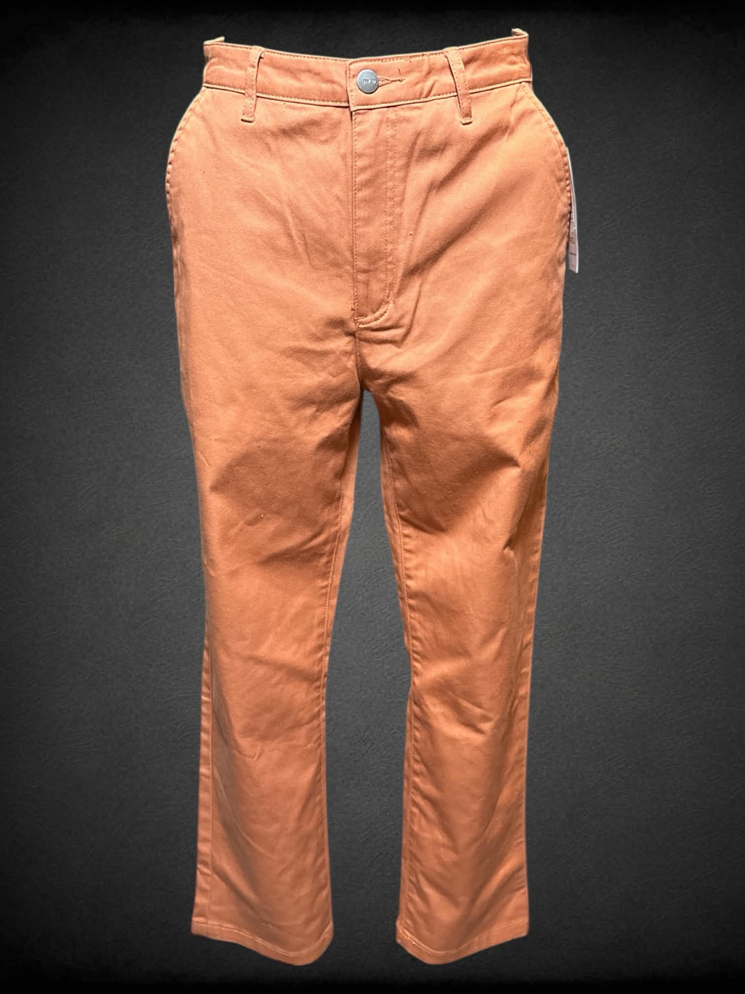 S NWT RVCA orange pants with belt loops and pockets