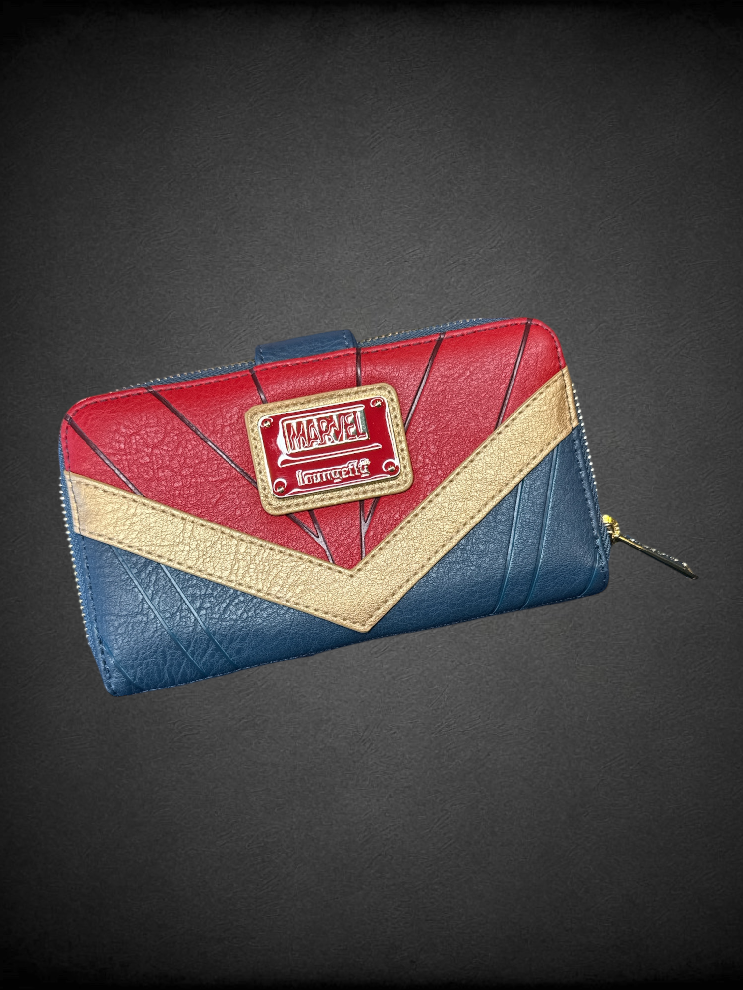 NWT Loungefly Marvel Captain Marvel zipper wallet with  gold-tone hardware