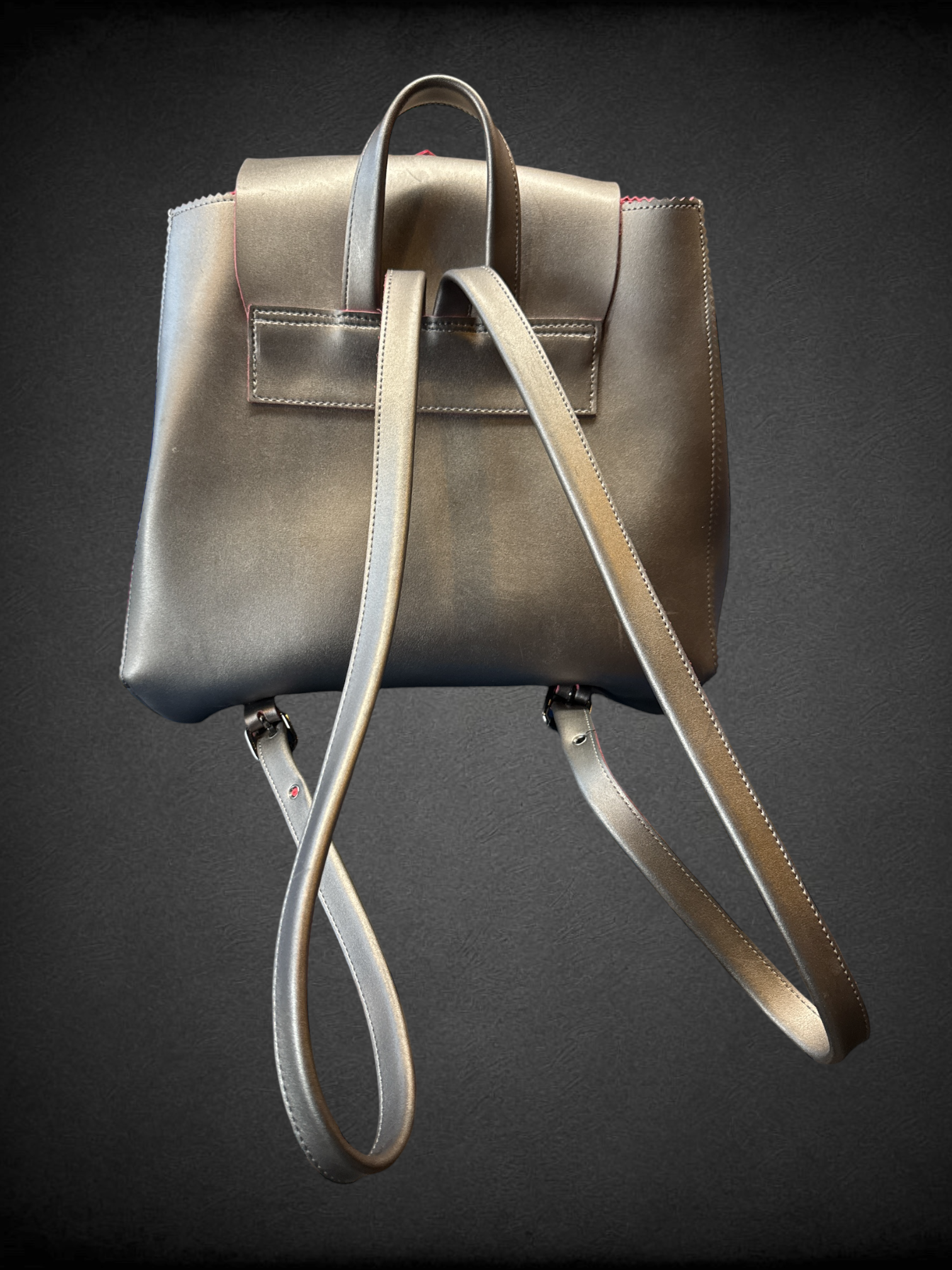 Provocatore architectural genuine leather statement backpack