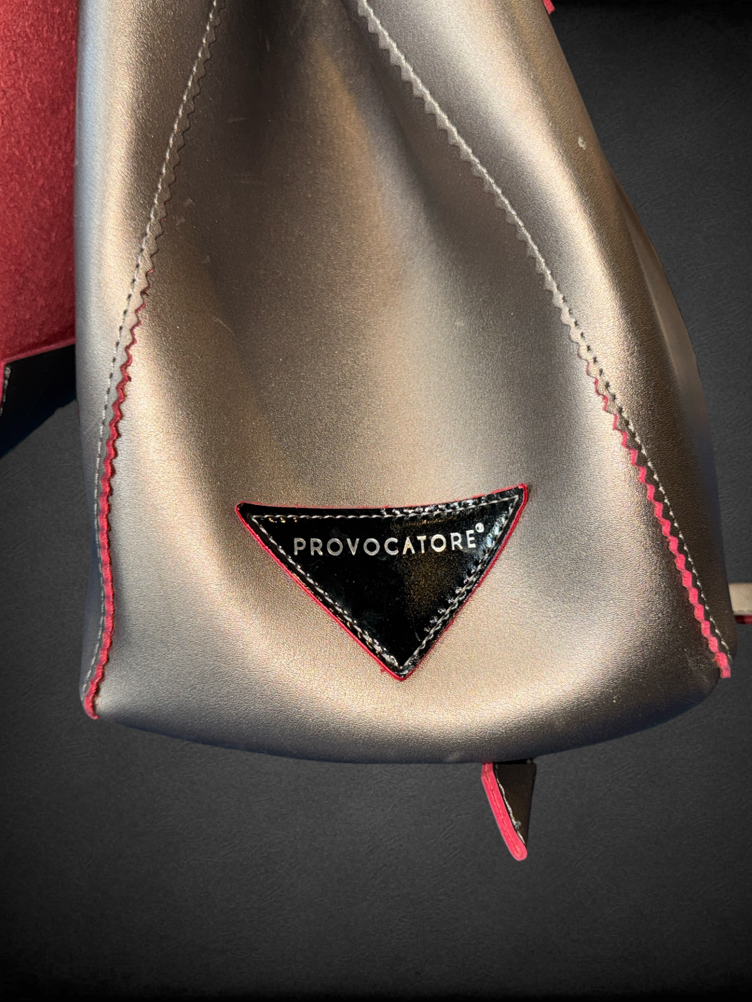 Provocatore architectural genuine leather statement backpack