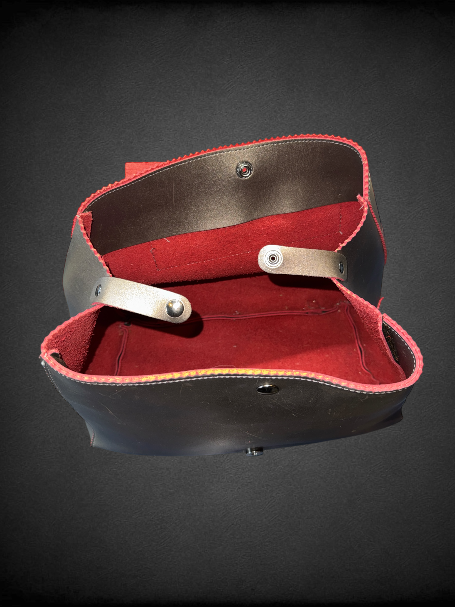 Provocatore architectural genuine leather statement backpack