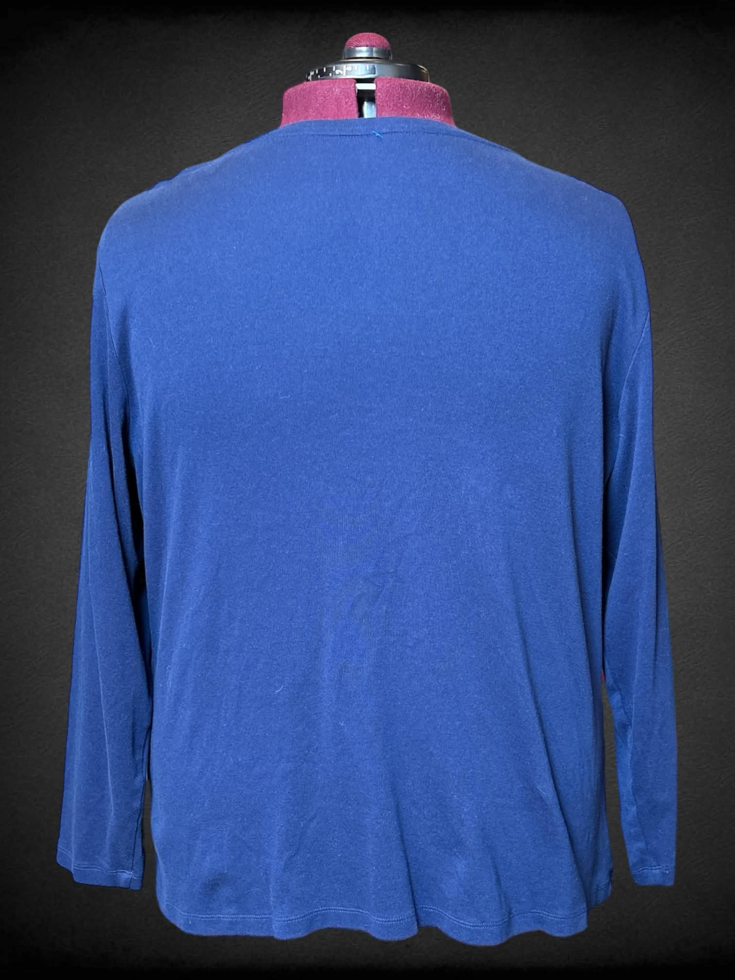 4X St John’s Bay navy blue long sleeve top with deep neck