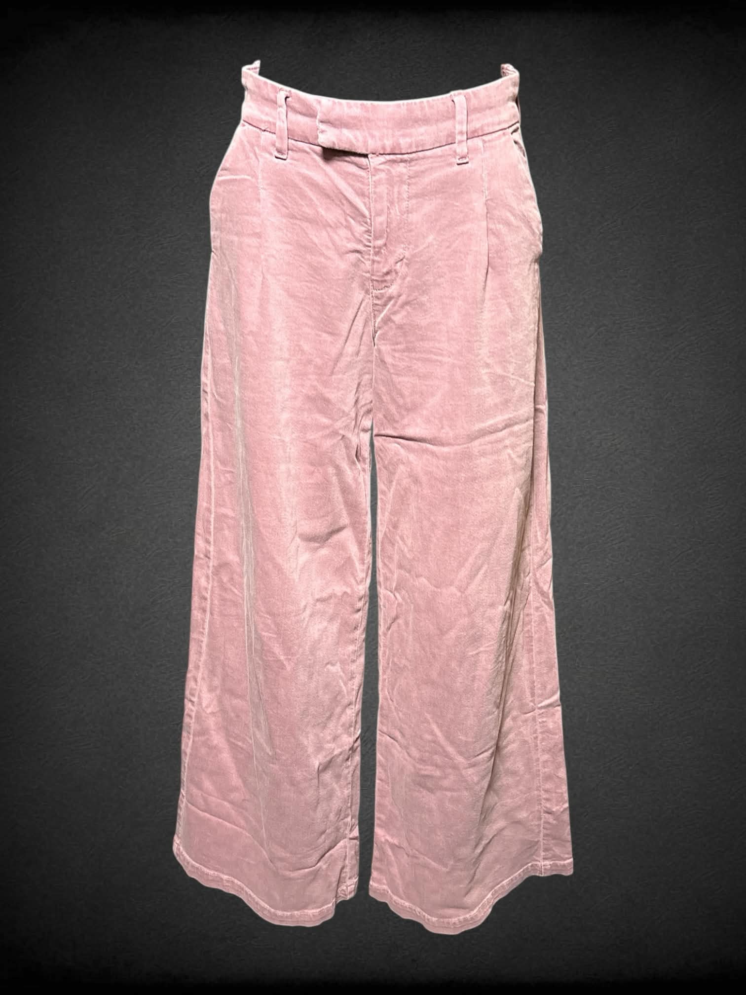 S American Eagle pink pants with elastic waist, flared legs, and pockets