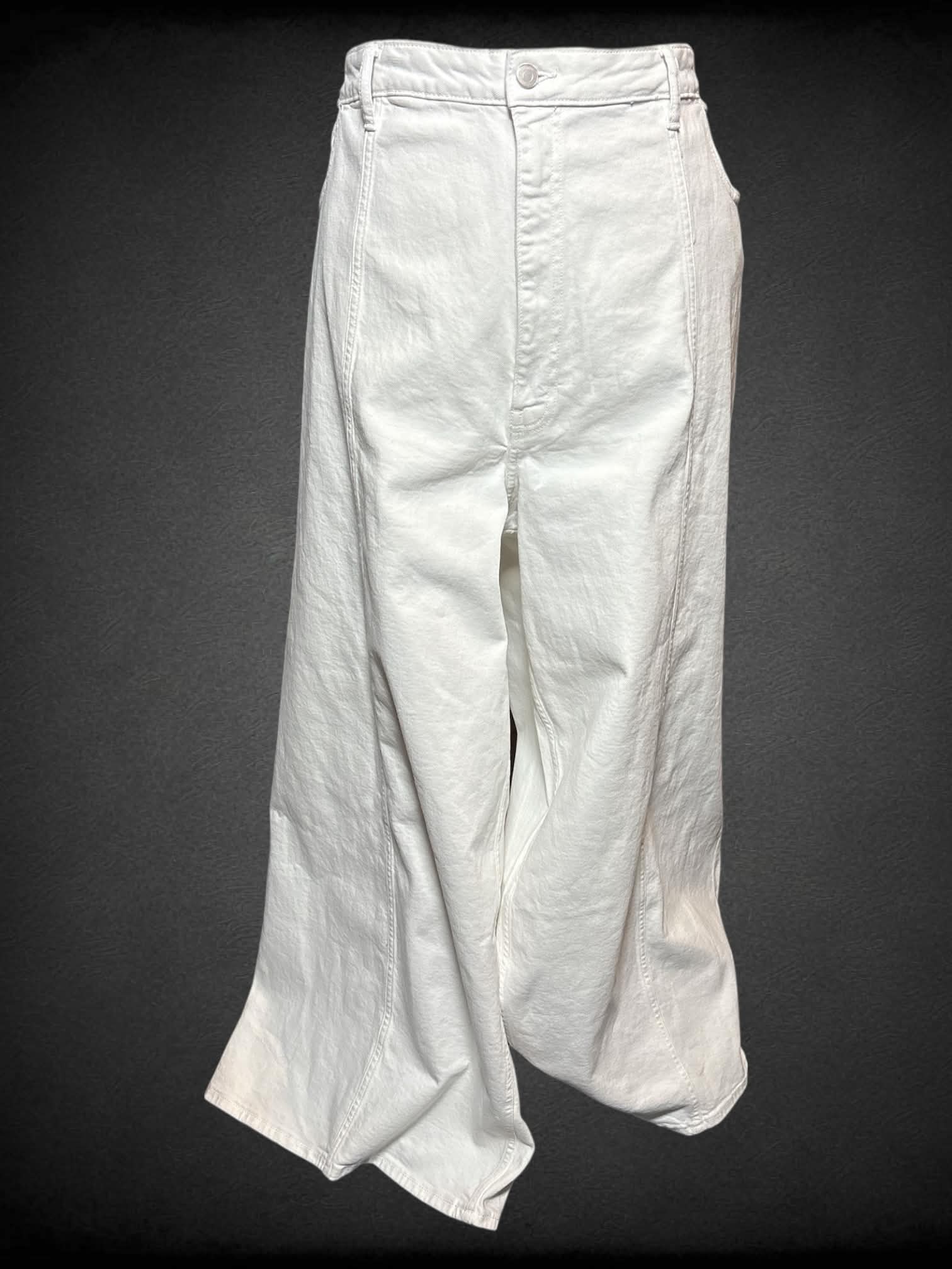 4X NWT The Drop white denim jeans with wide legs