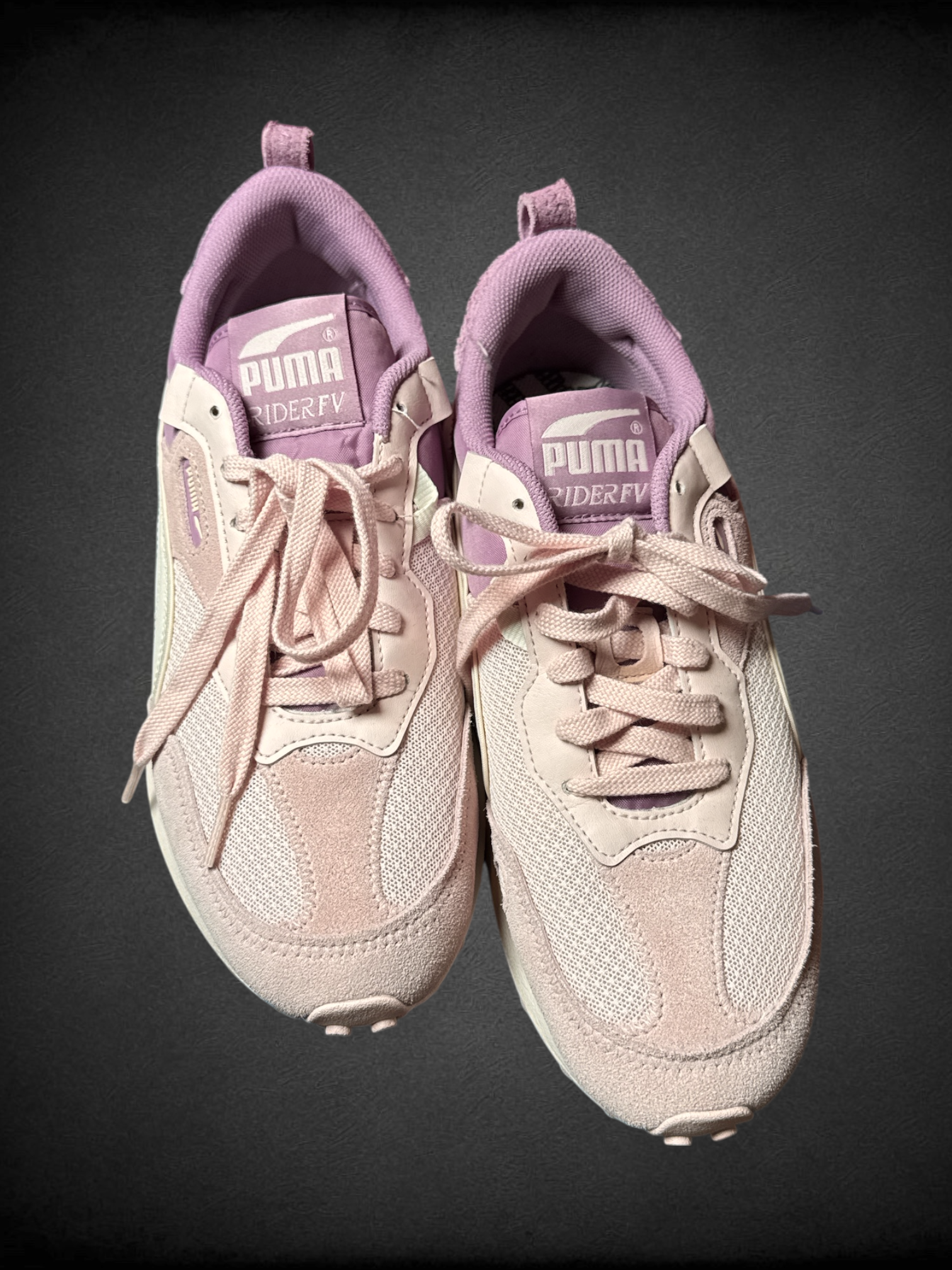 Size 11 women’s PUMA Women's Rider FV Block sneakers in the "Rose Quartz color way