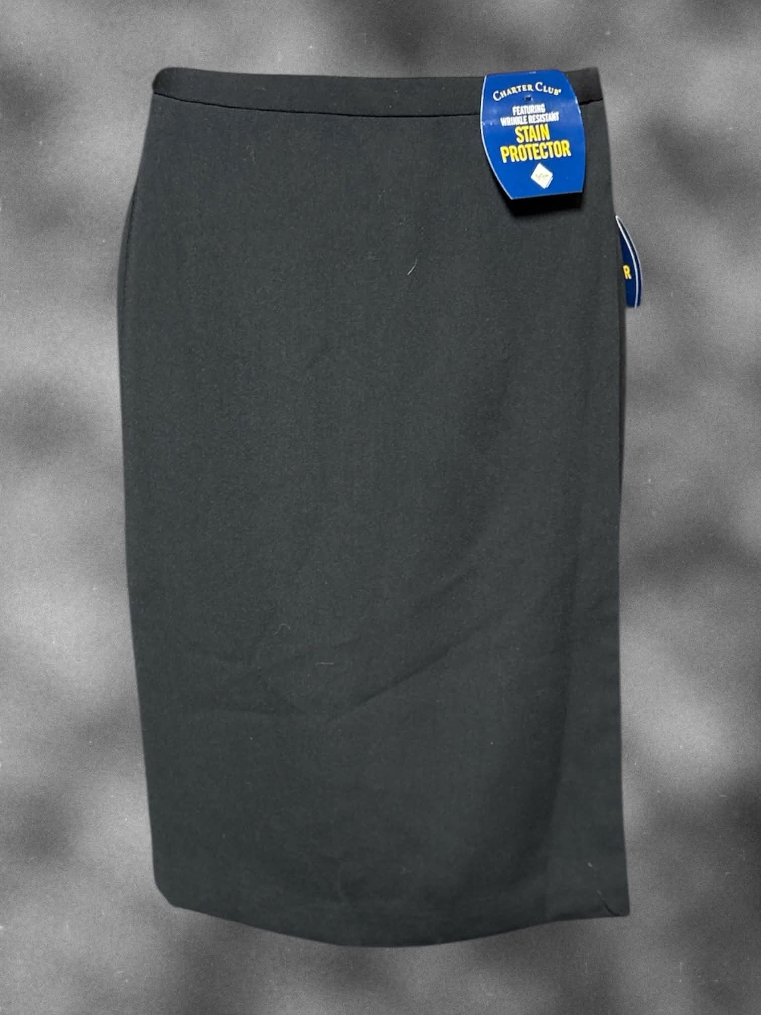 M NWT Charter Club black wrap skirt with lining