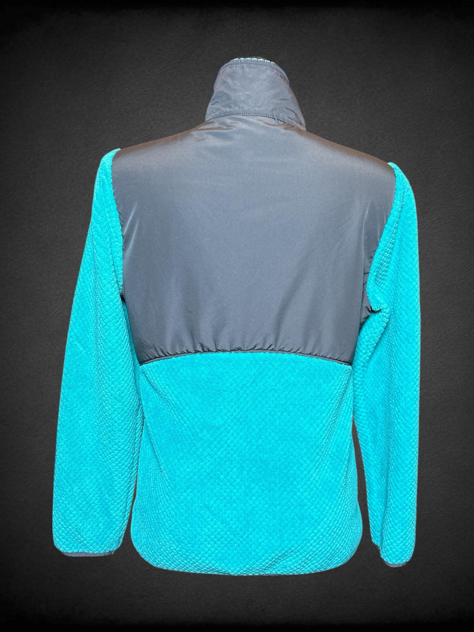 M Fila Sport blue and grey fuzzy zip up sweater and pockets