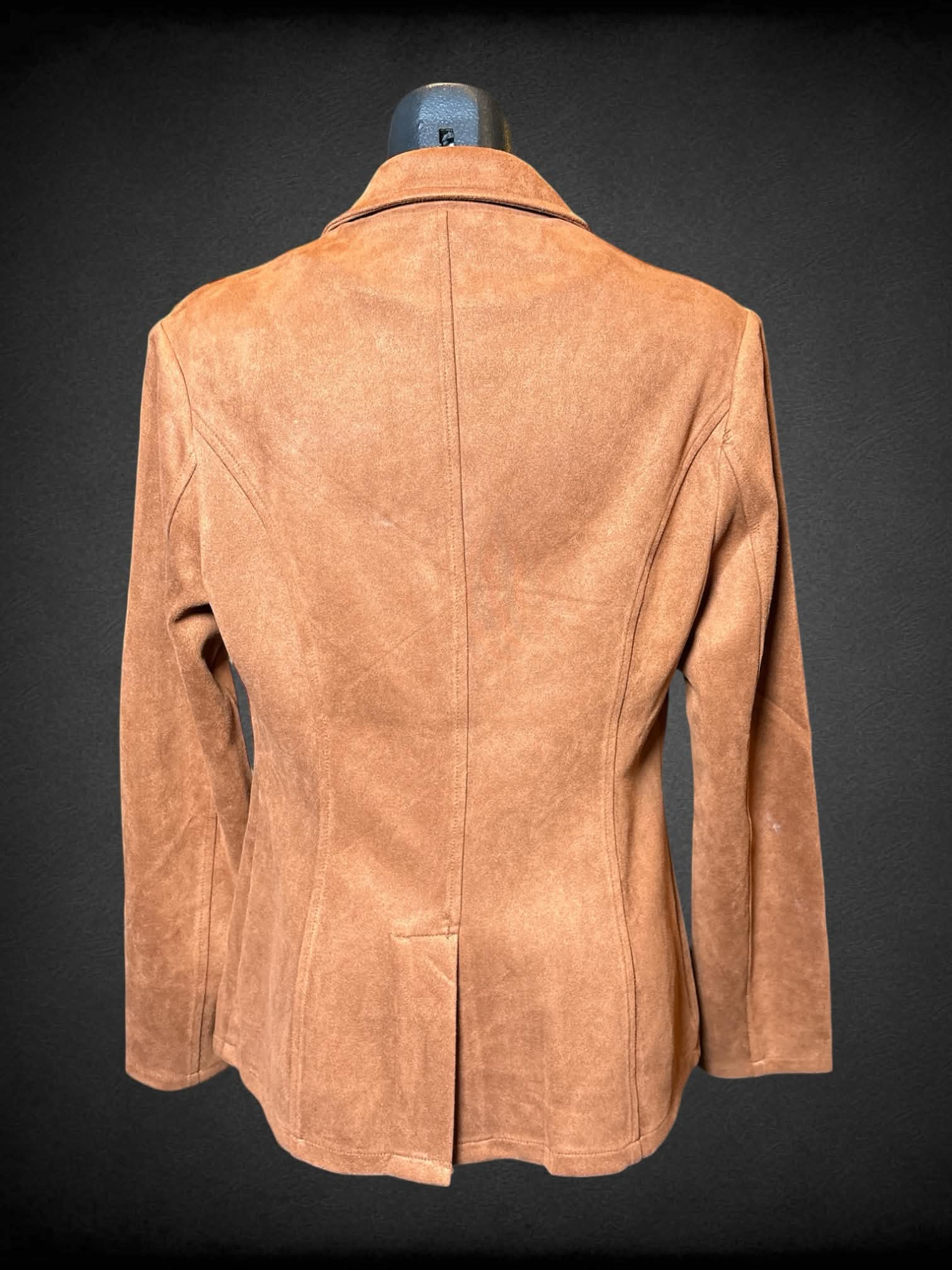 M Solitaire burnt orange suede like blazer