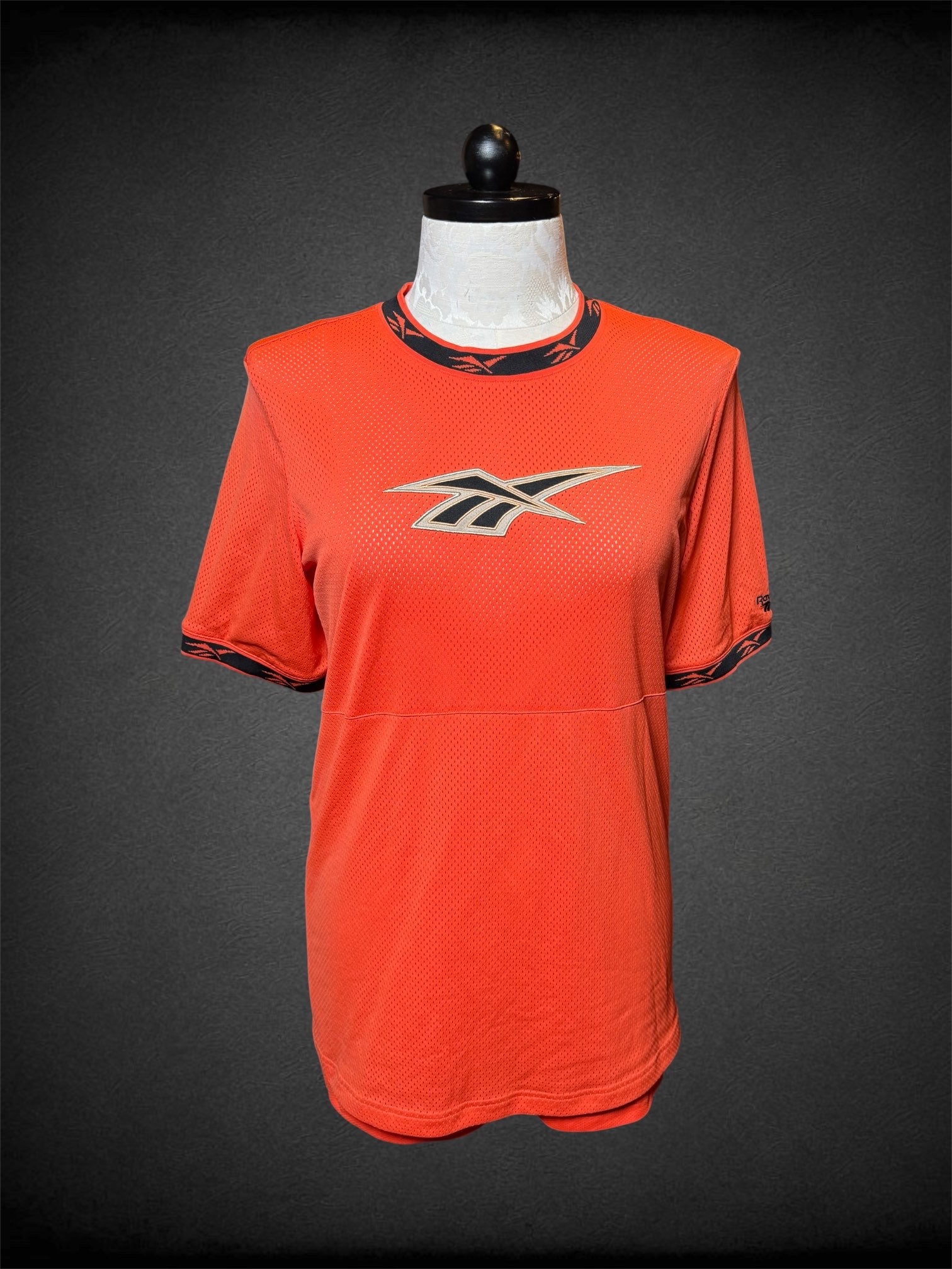 0X Reebok orange jersey dress with skirt lining, and embroidered logo on front
