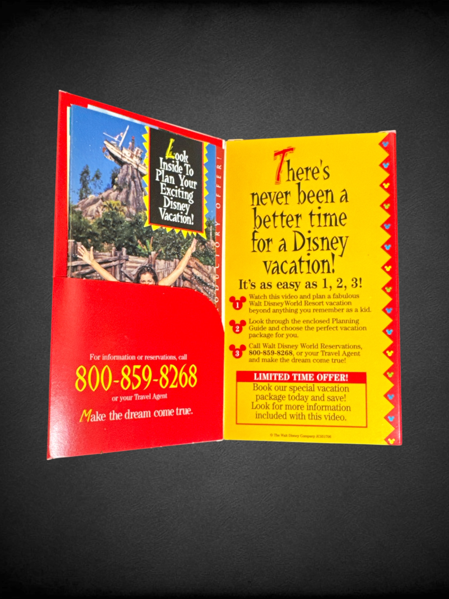 Vintage 90s Walt Disney World vacation planning VHS tape