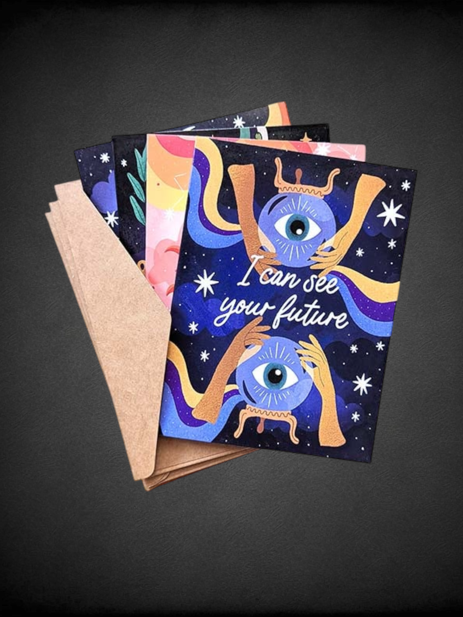 NWT witchy greeting card 4 piece set