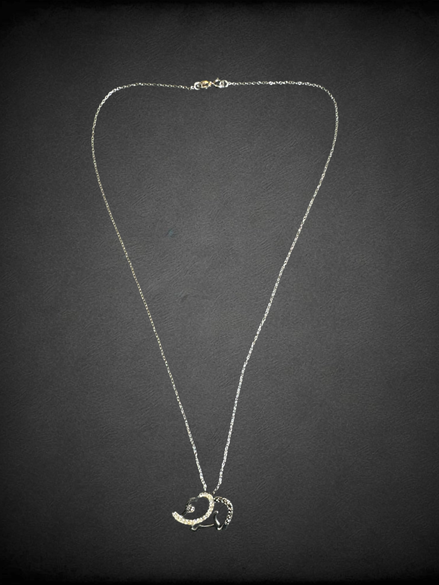 925 Sterling Silver necklace with elephant pendant