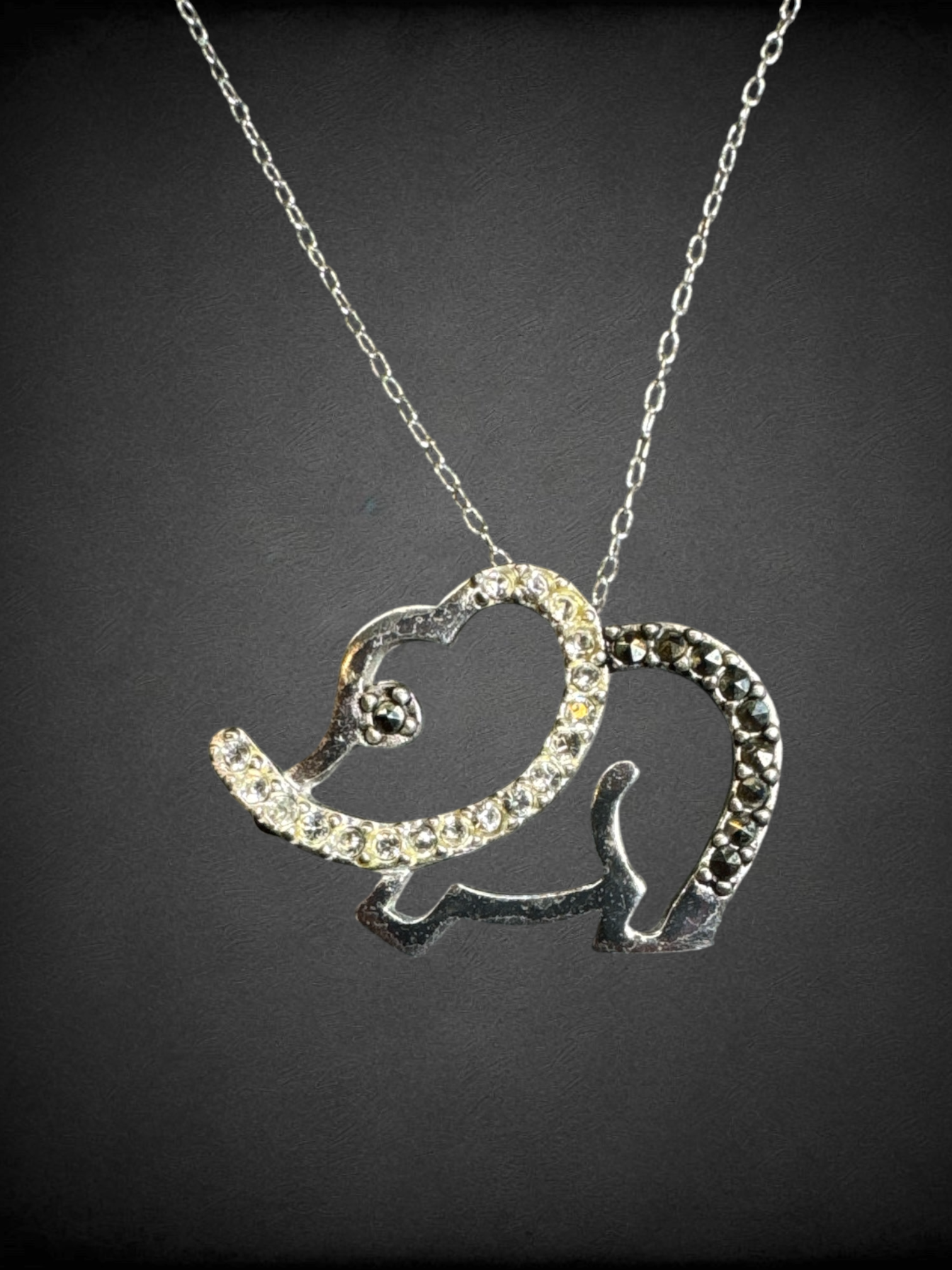 925 Sterling Silver necklace with elephant pendant