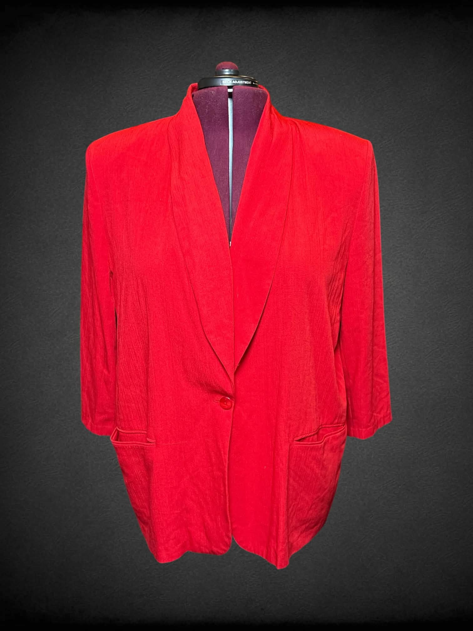 3X Maggie McNaughton vintage red blazer with shoulder pads