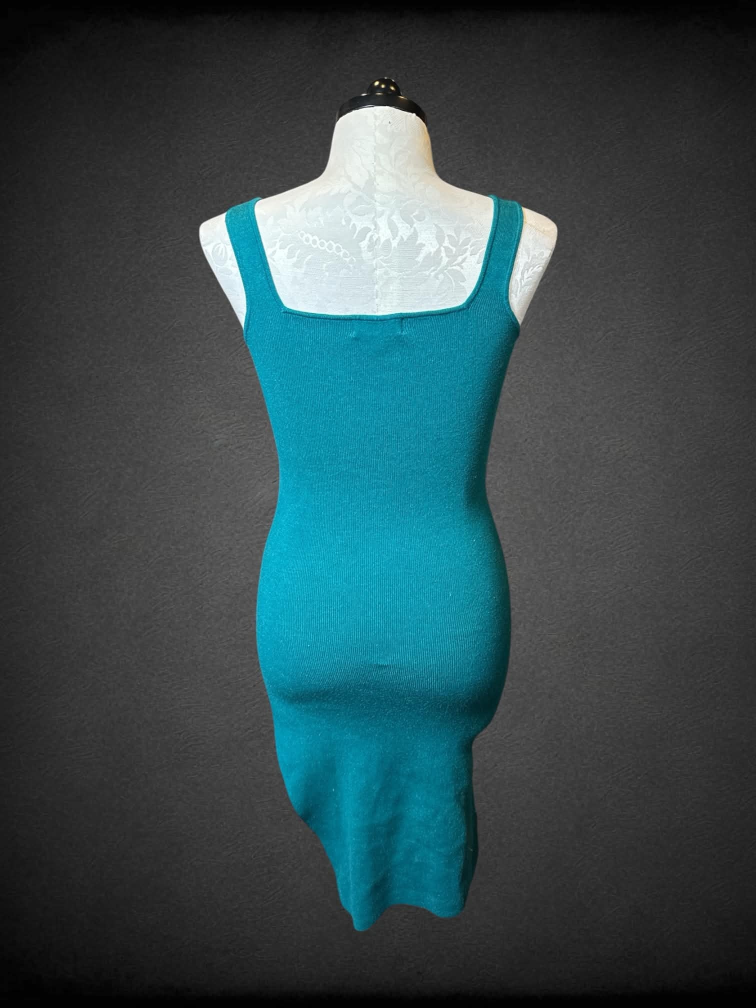 XL Willow & Wind teal sleeveless knit dress with slit on side