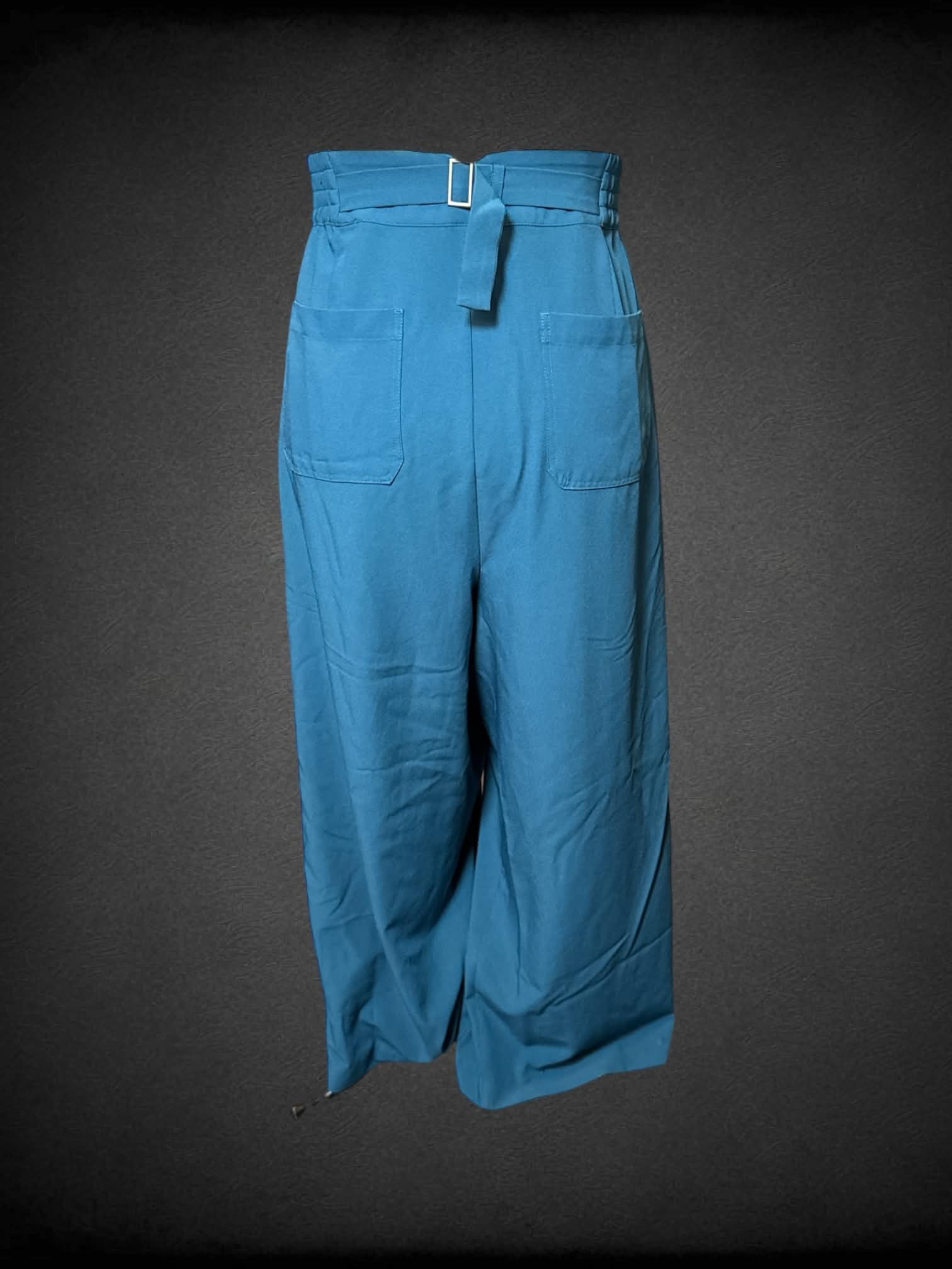 4X Torrid teal pants with zipper/clasps/button closure, and faux belt on back