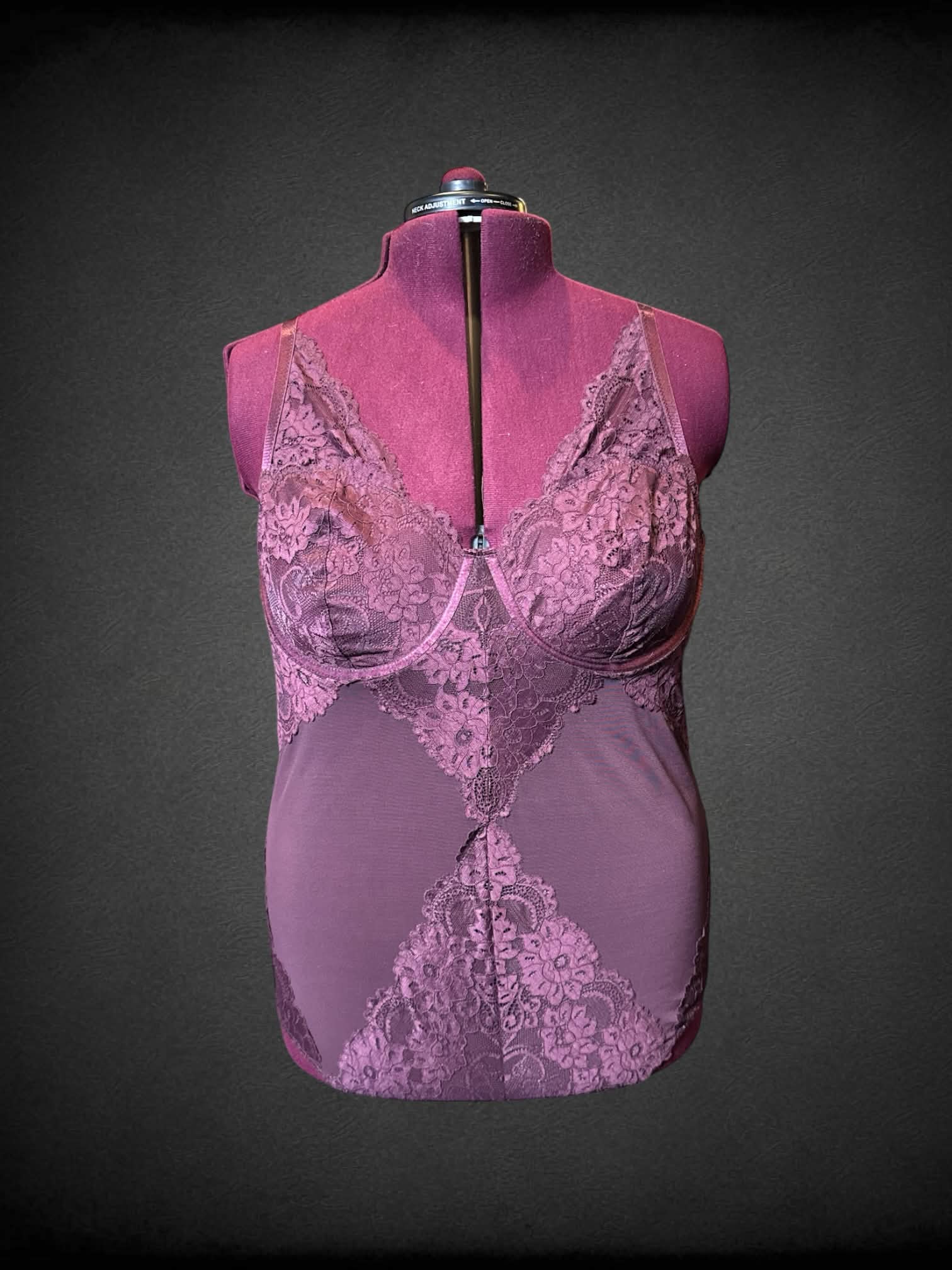 3X NWT Torrid burgundy body suit with small back cutout, and underwire
