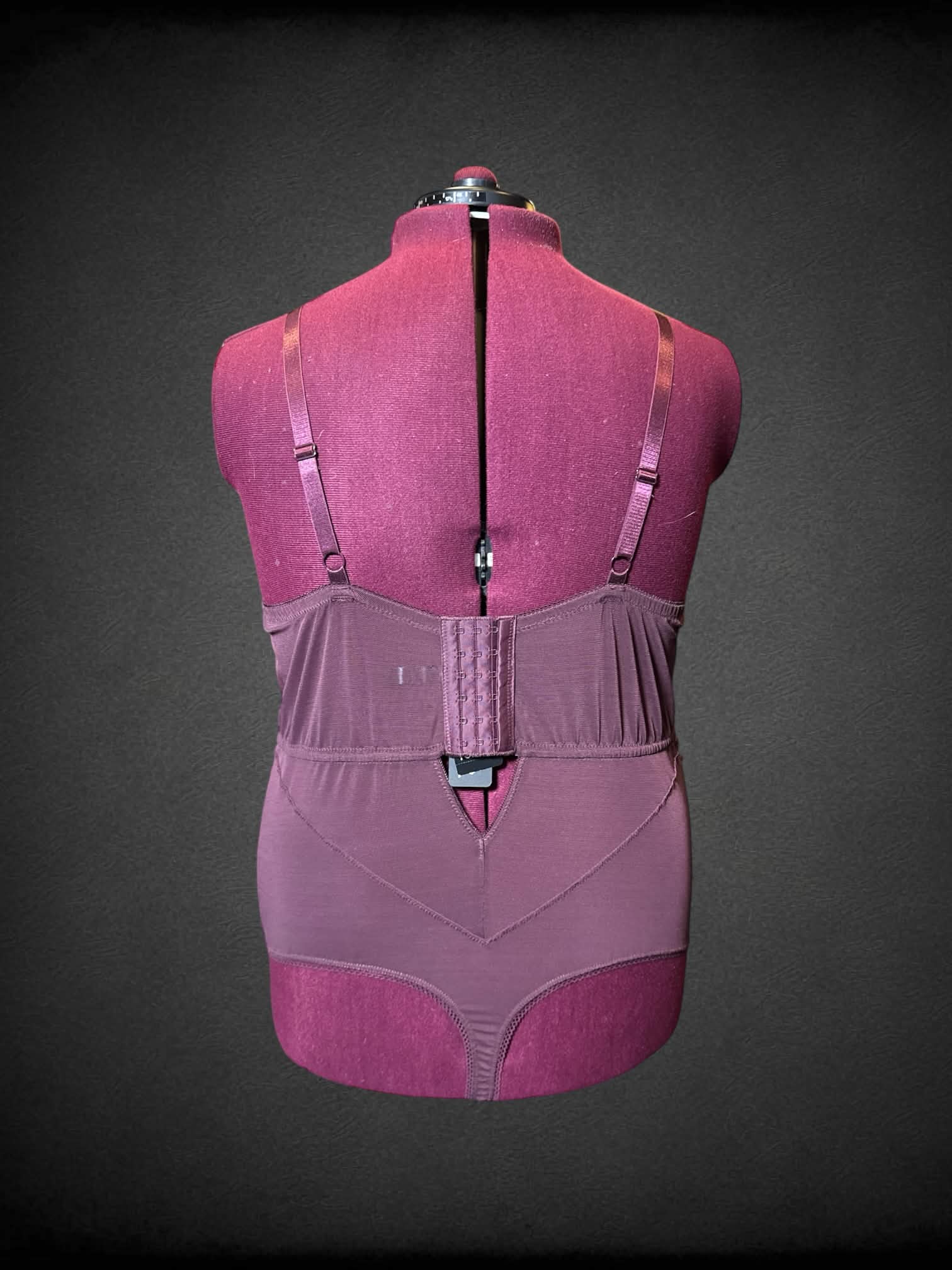 3X NWT Torrid burgundy body suit with small back cutout, and underwire