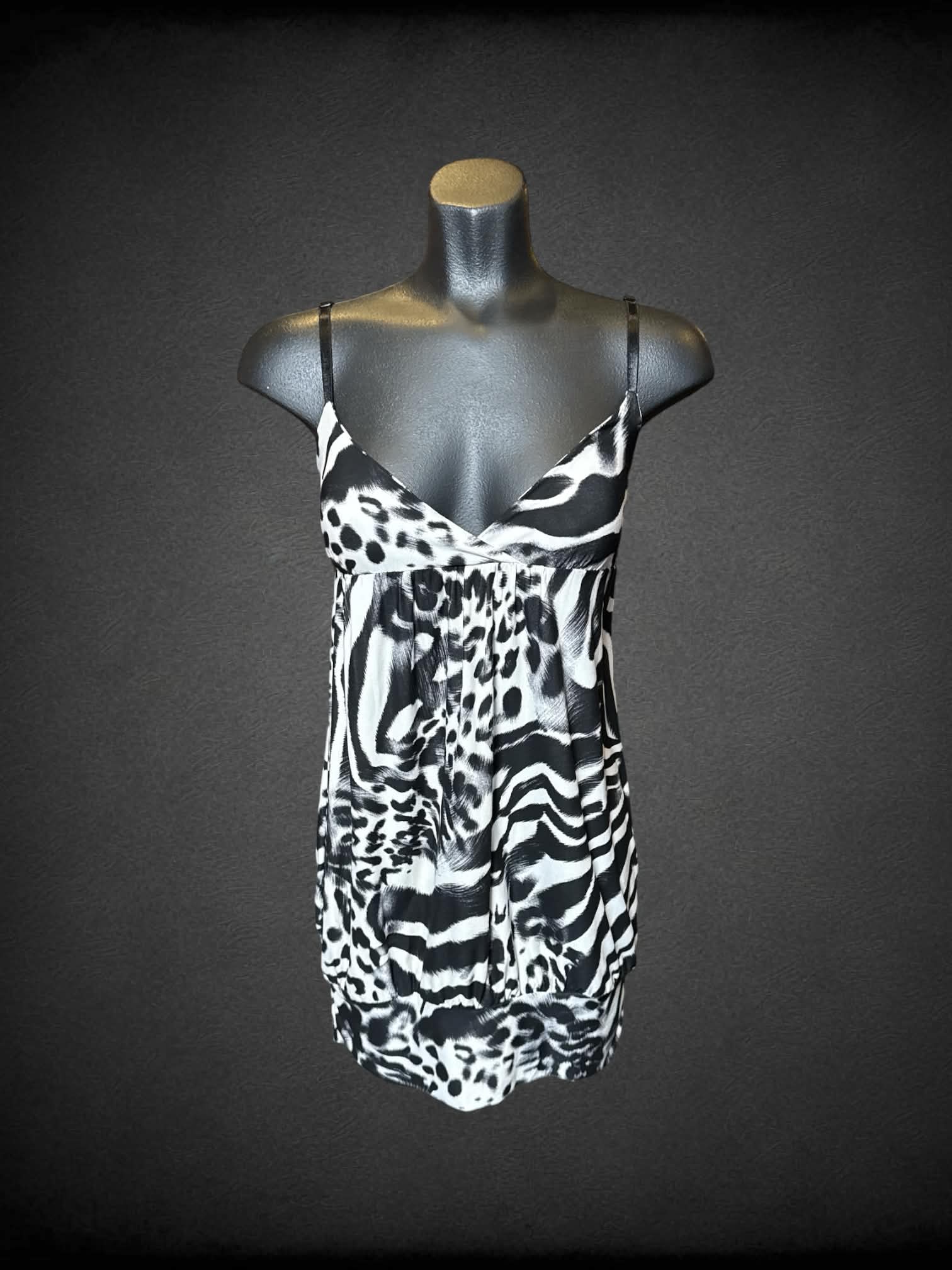 XS Twenty One black and white animal print sleeveless dress