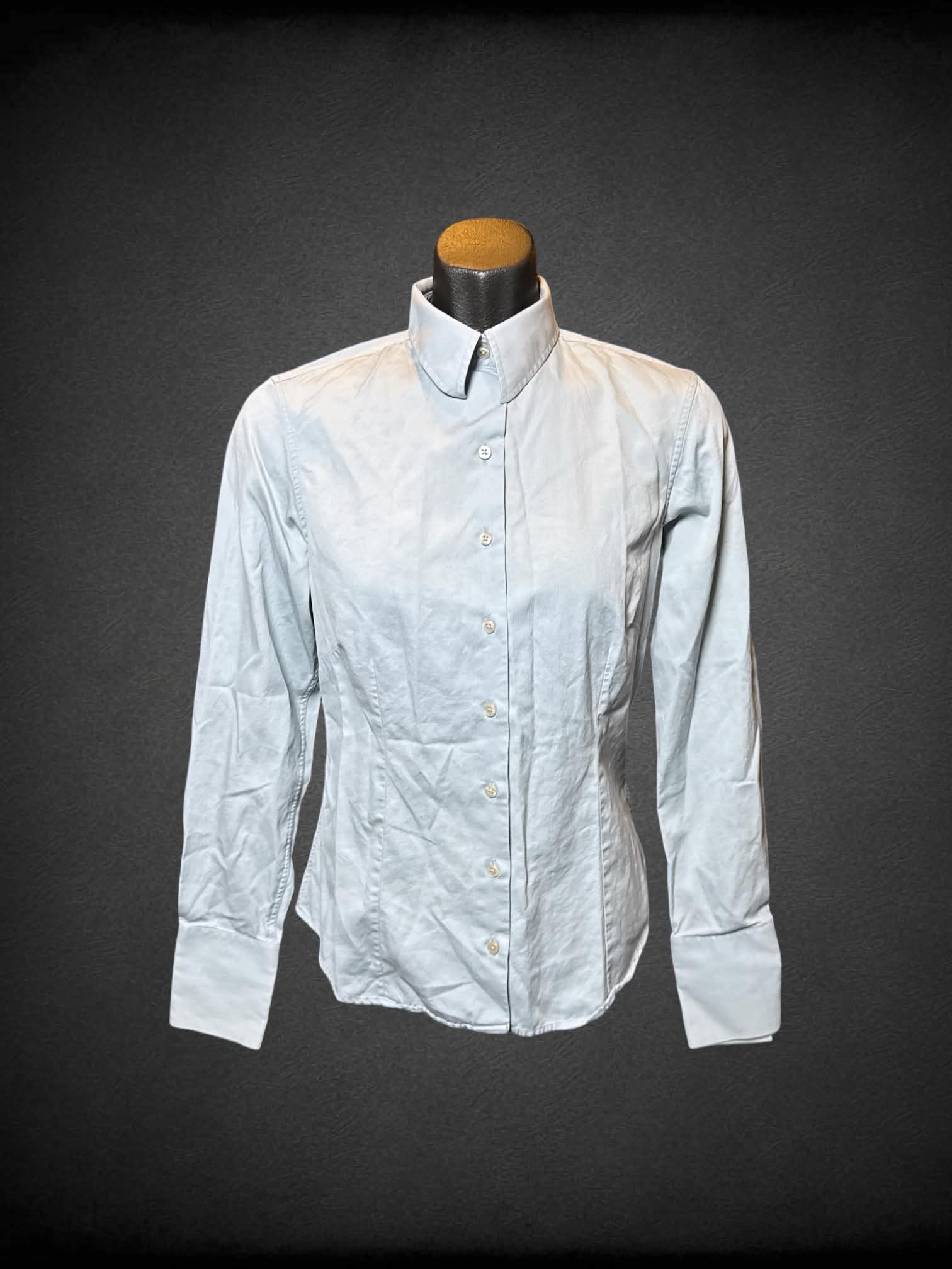 S Thomas Pink blue long sleeve button up