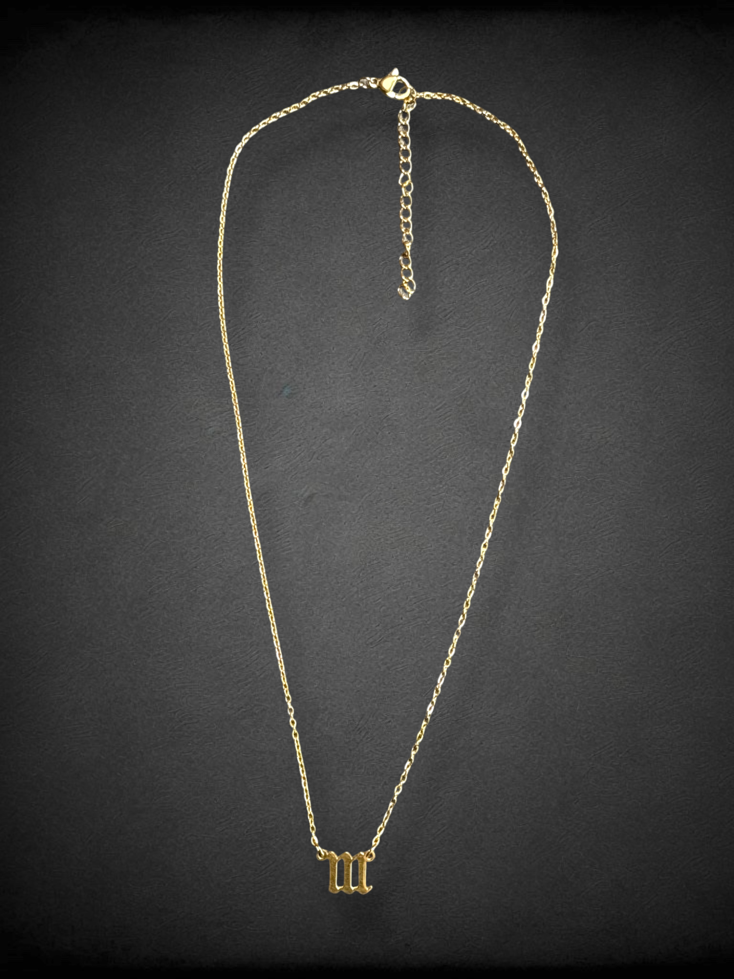 Stainless steel gold tone angel number “111” necklace with adjustable chain
