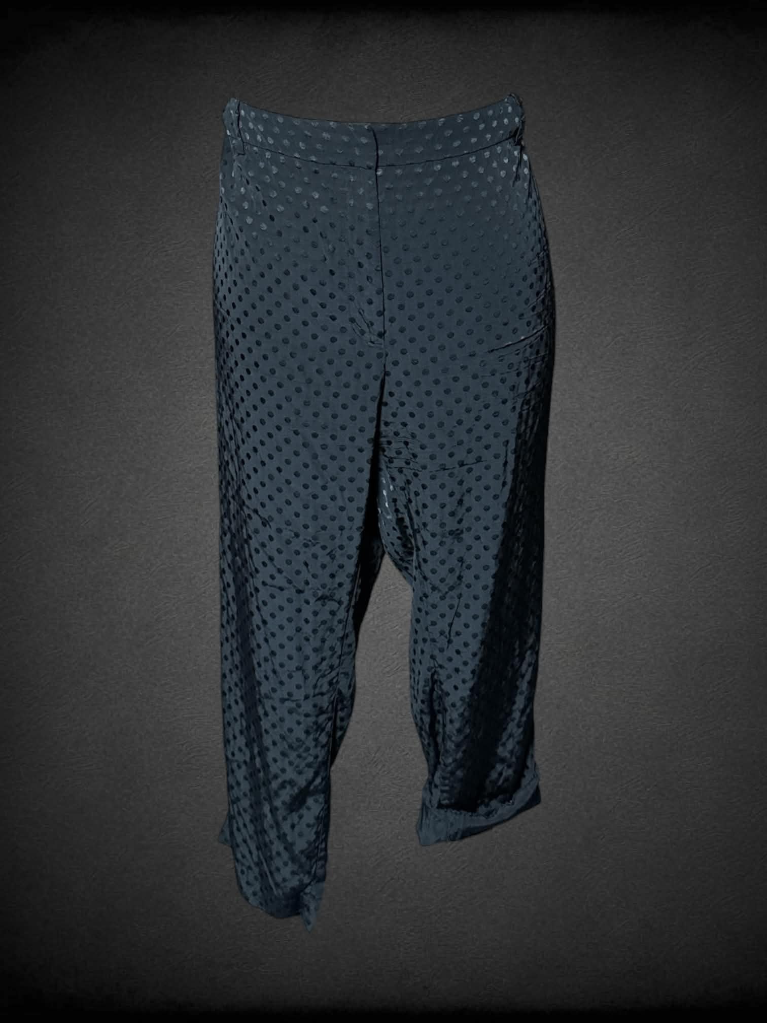 3X Calvin Klein black polka-dot dress pants