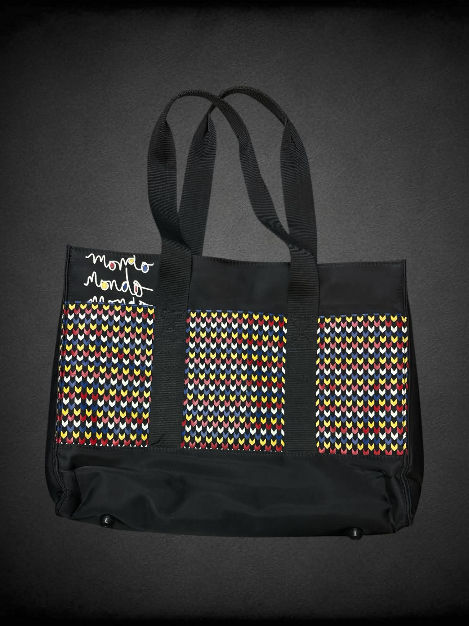 Project Runway x Mondo rare/vintage hp laptop bag with zipper pocket and primary color Mondo design