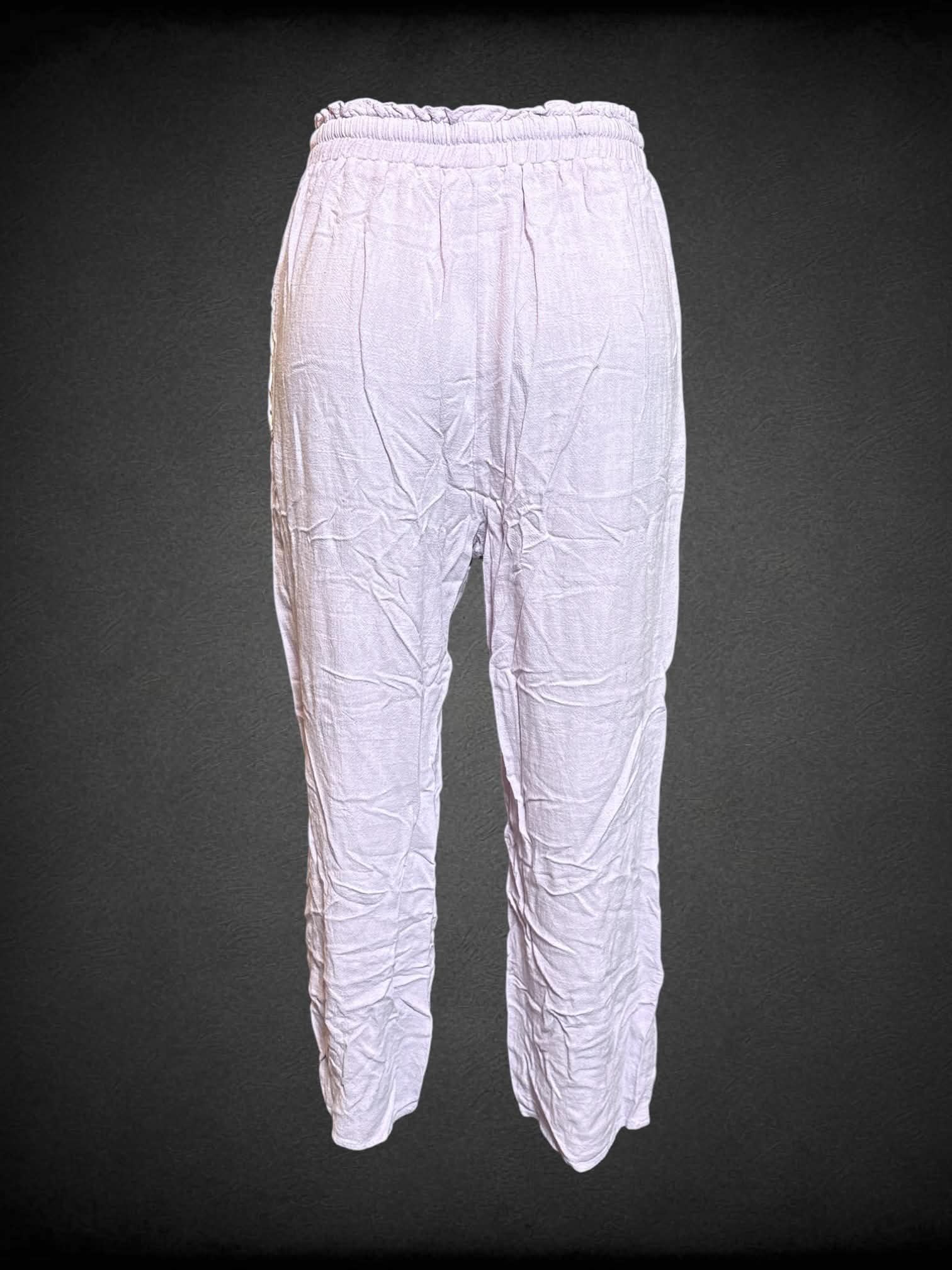 M HYFVE light purple pants with drawstring, cute sun painted pockets, and decorative buttons