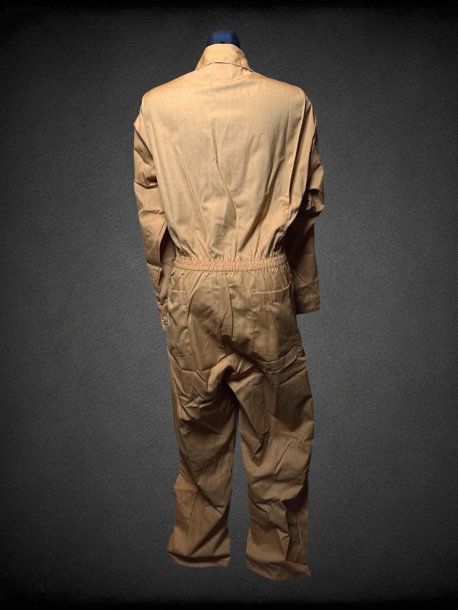 M Riverside Perma-Neat mustard yellow jumpsuit with zipper and adjustable clasp on waist