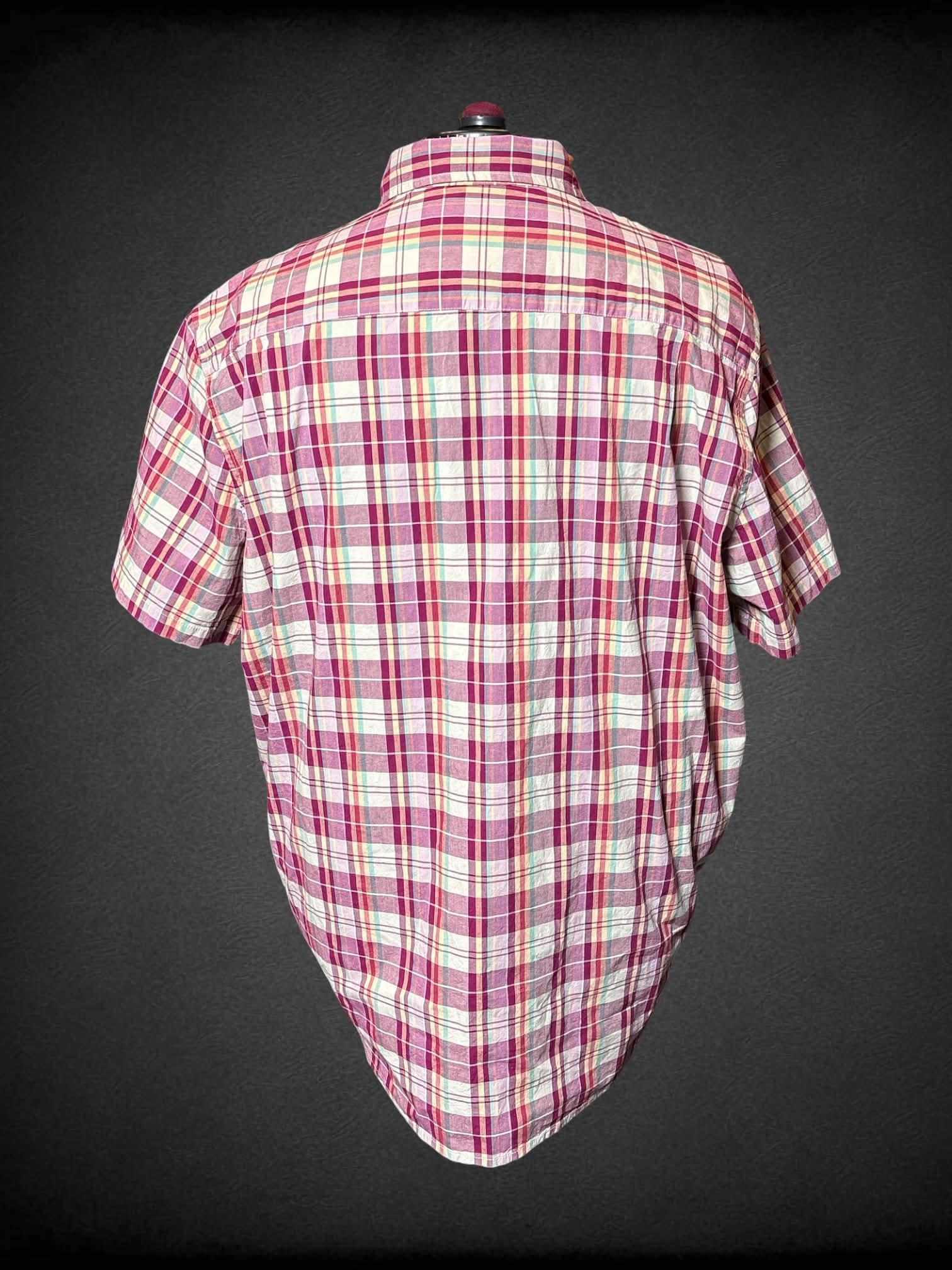 3X St John’s Bay NWT maroon button down plaid shirt
