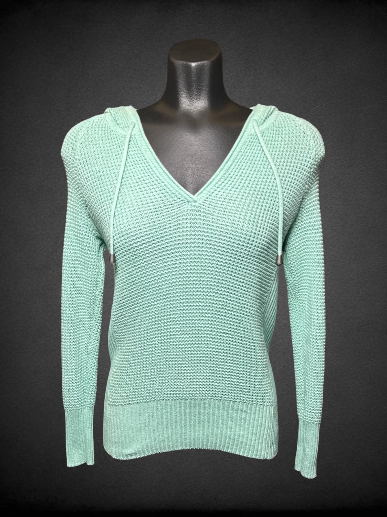 S Sonoma green knit lightweight hoodie