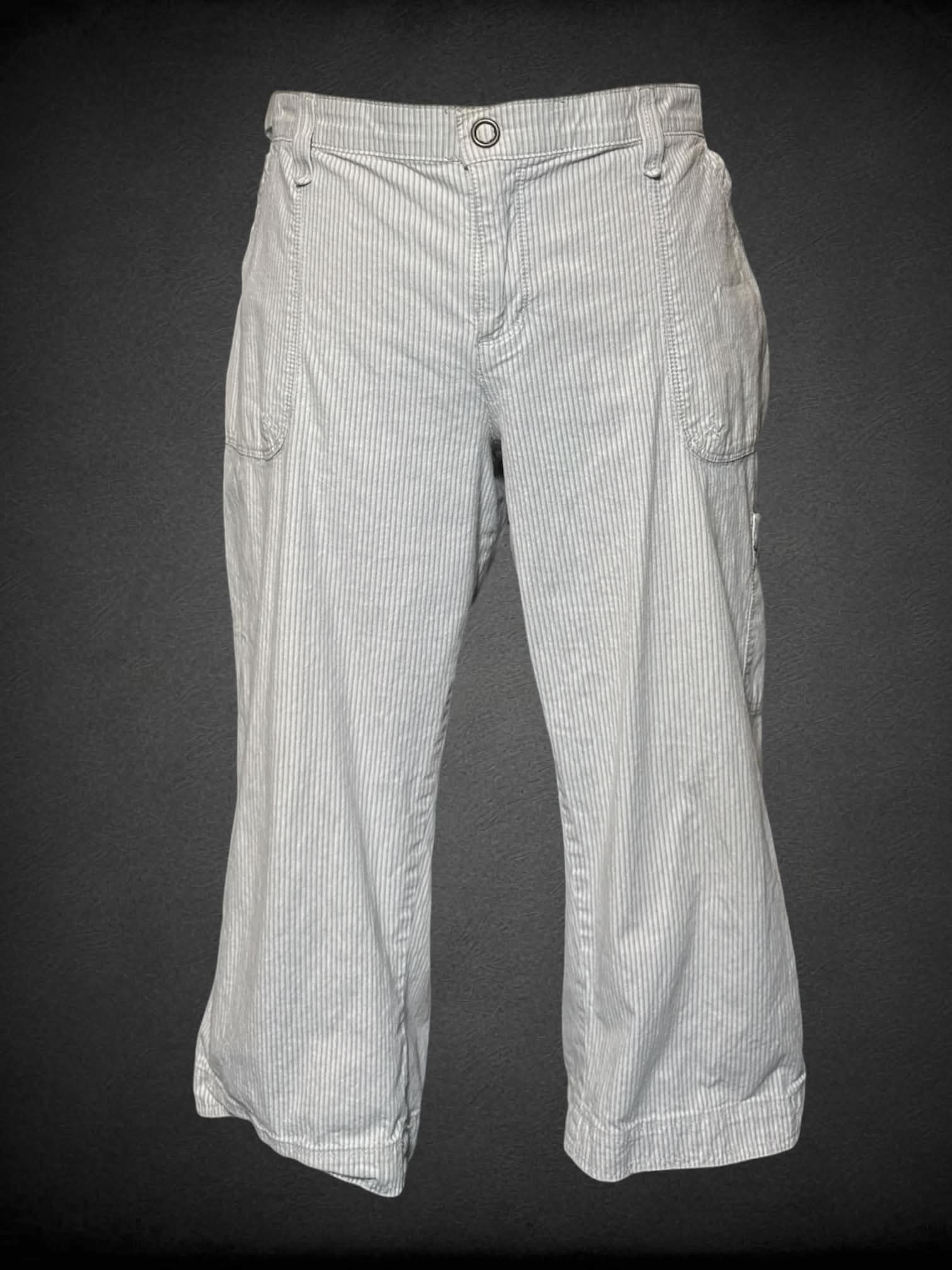 1X Lee tan striped capri pants