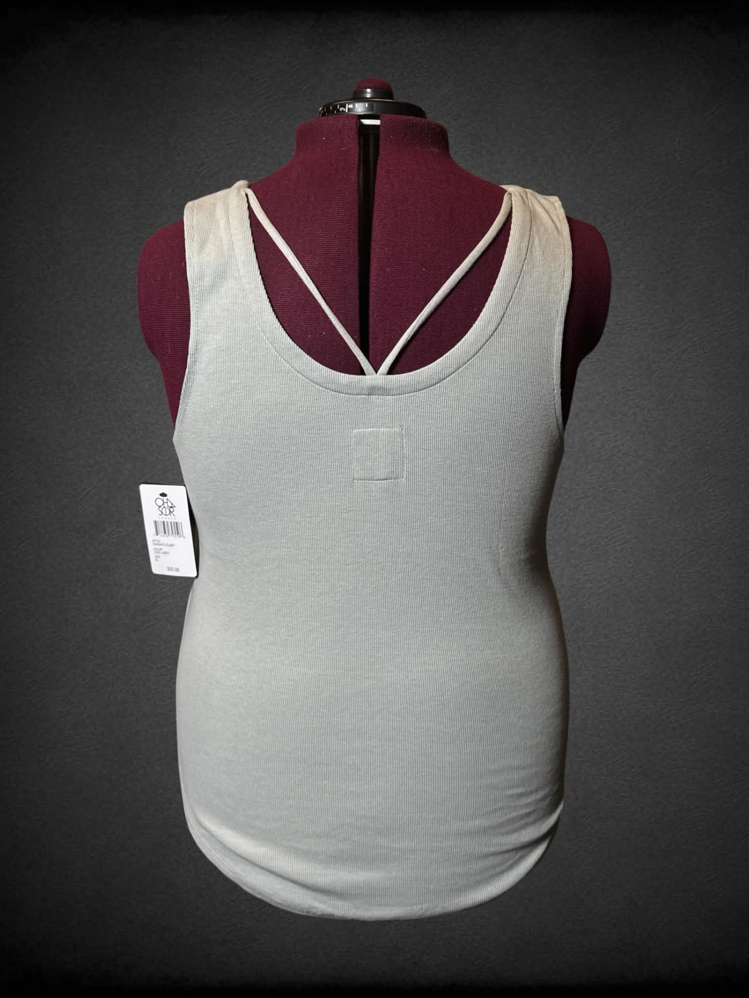 1X Chaser NWT grey ribbed tank top