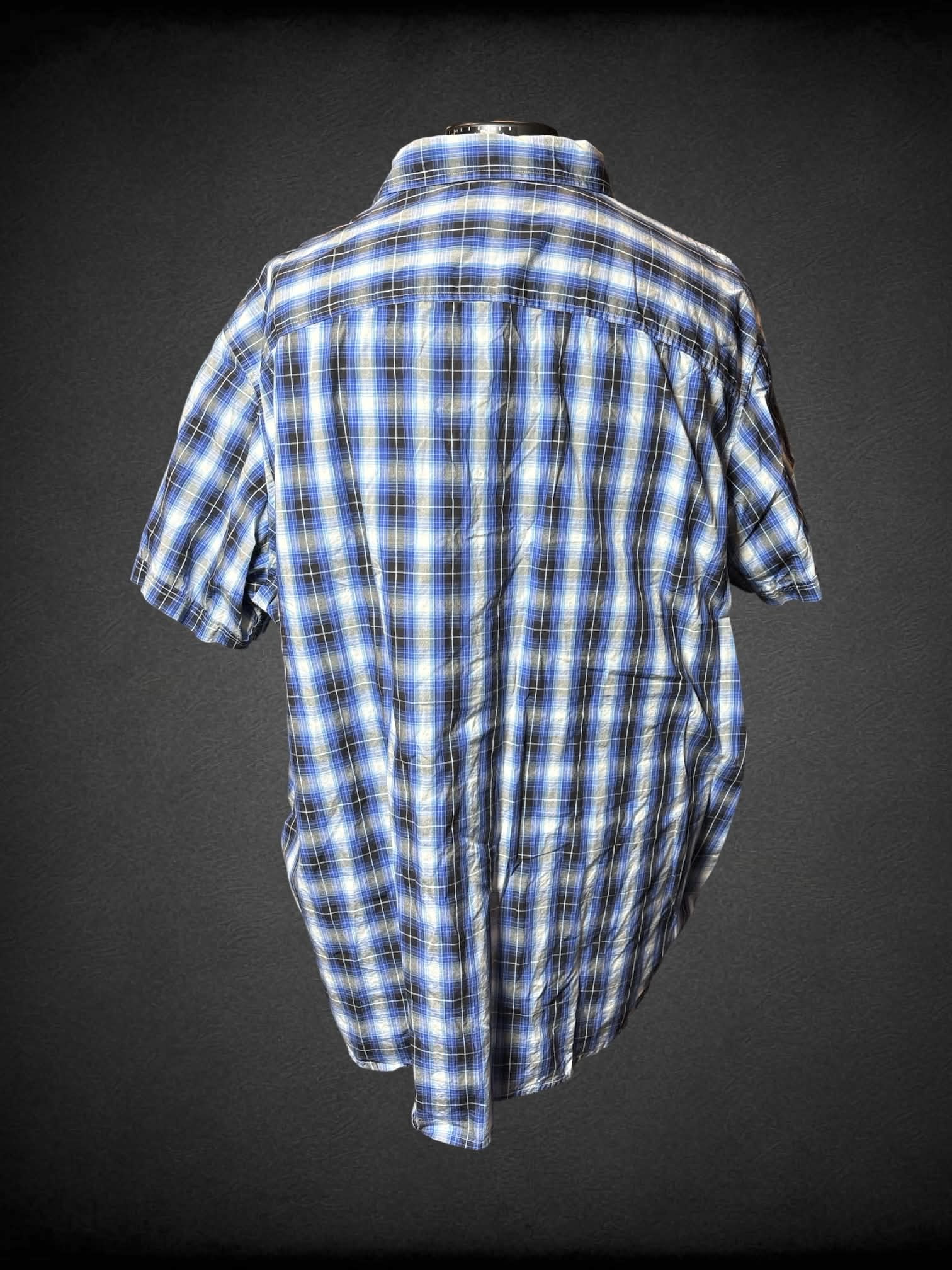 5X Apt. 9 blue plaid button-up shirt