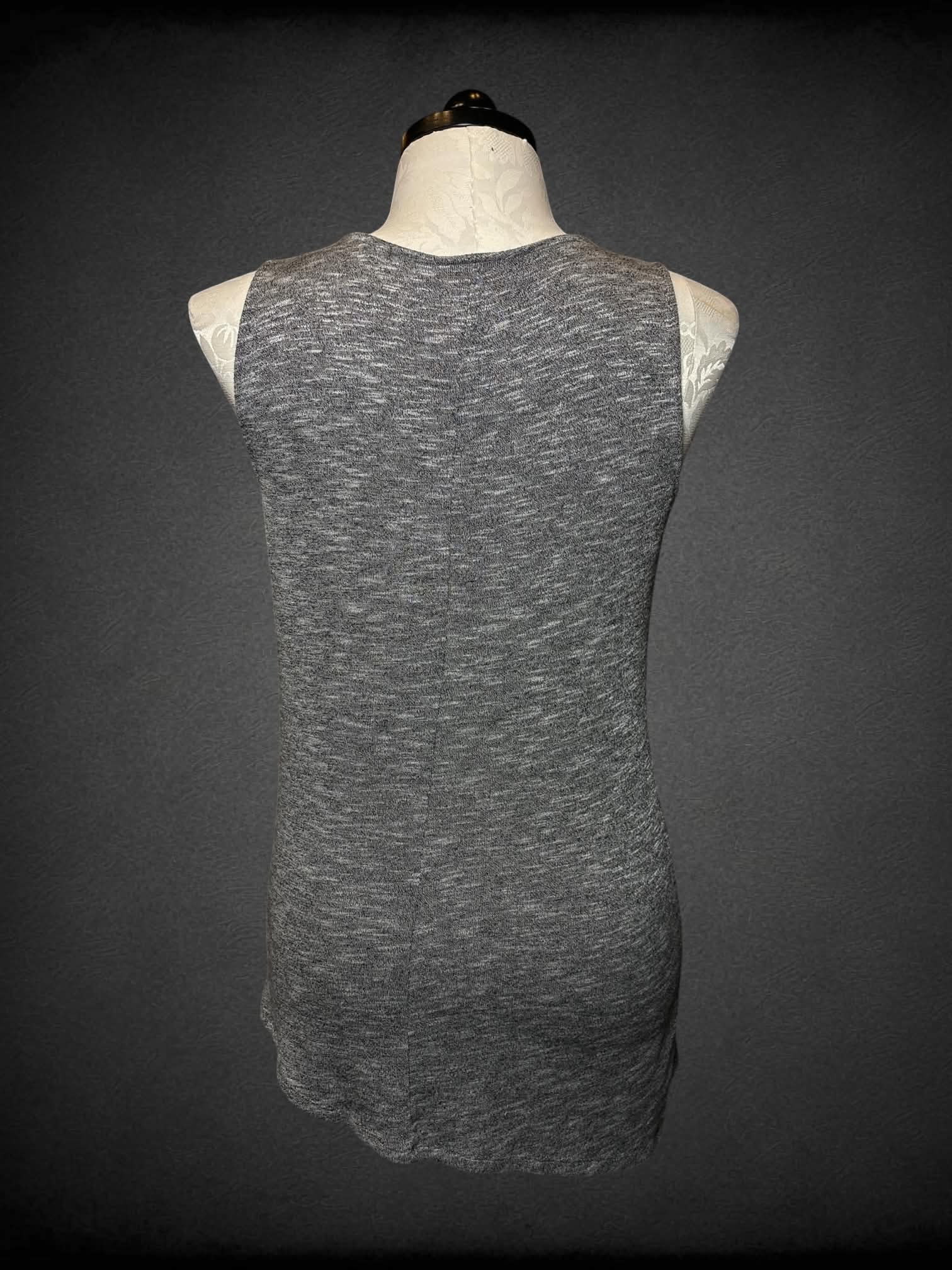 XL Apt. 8 heather grey cinched top with asymmetrical hem