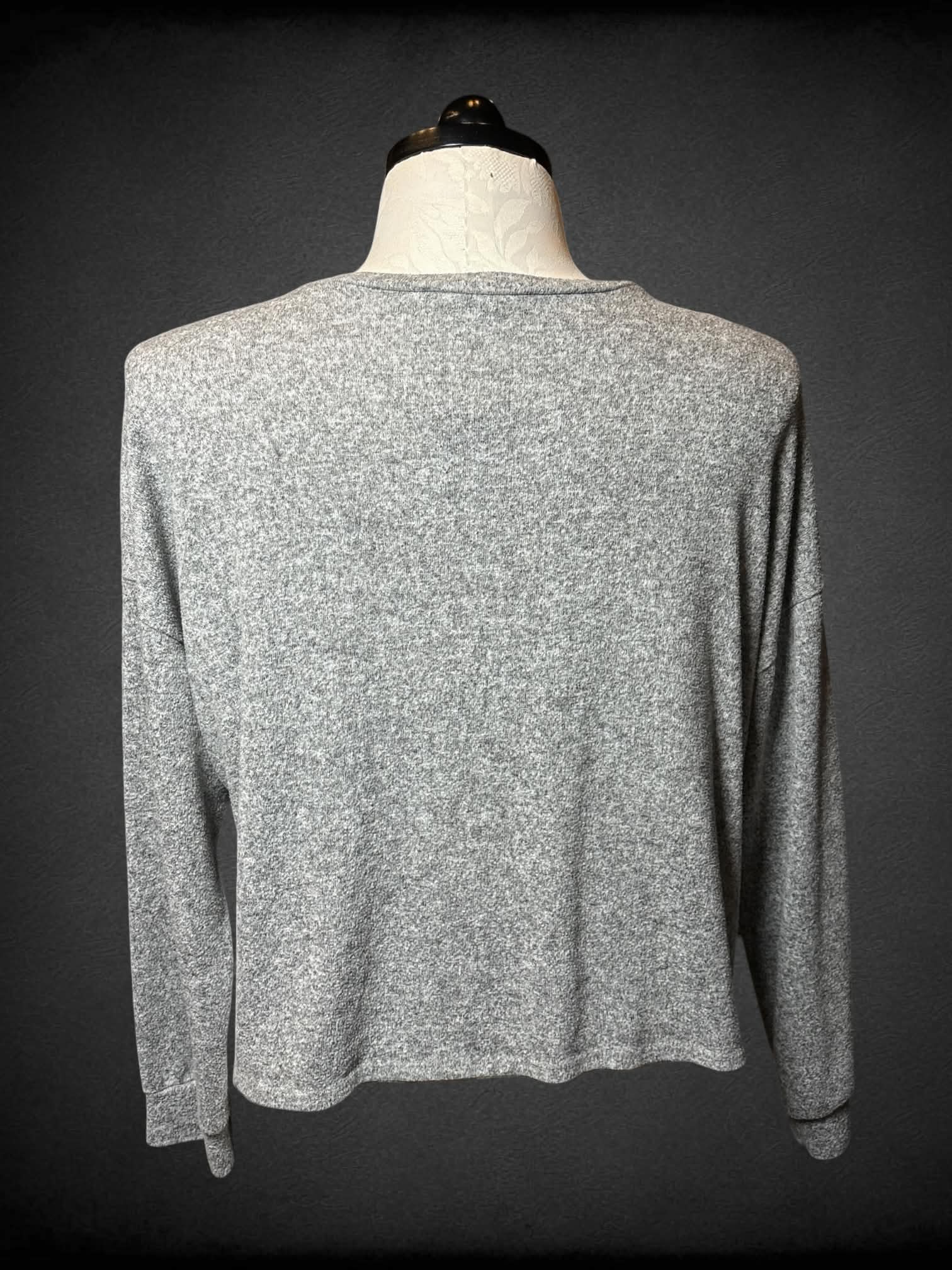 0X Gaze heather grey soft  long-sleeve shirt
