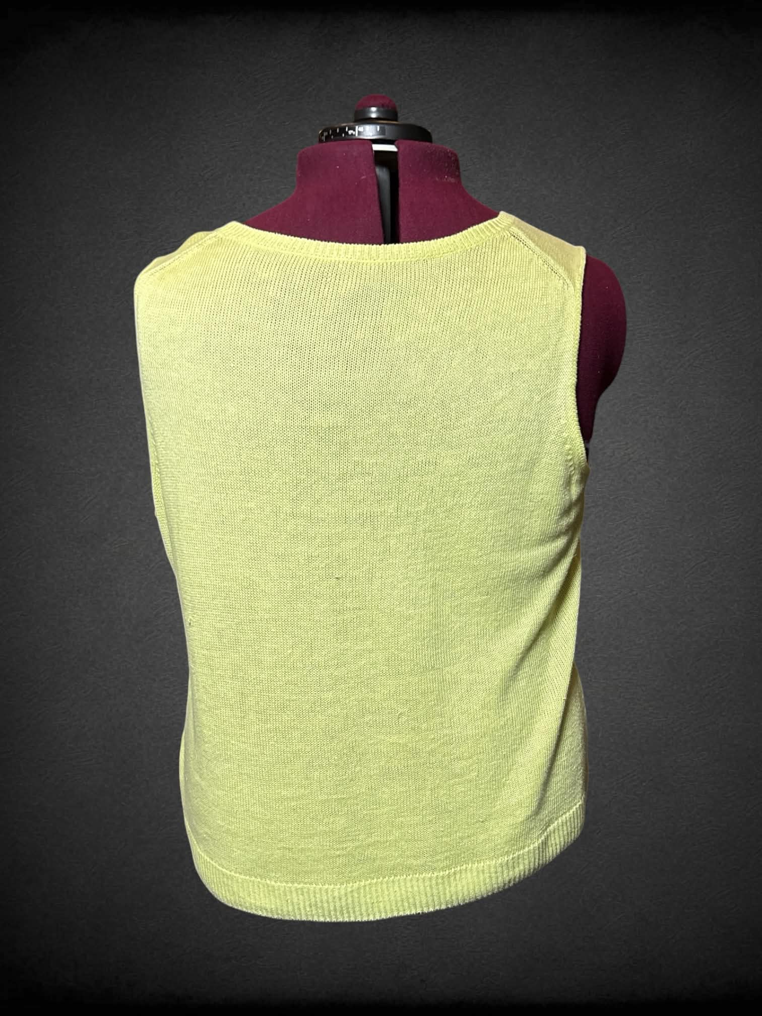 3X Talbots neon yellow knit sleeveless top