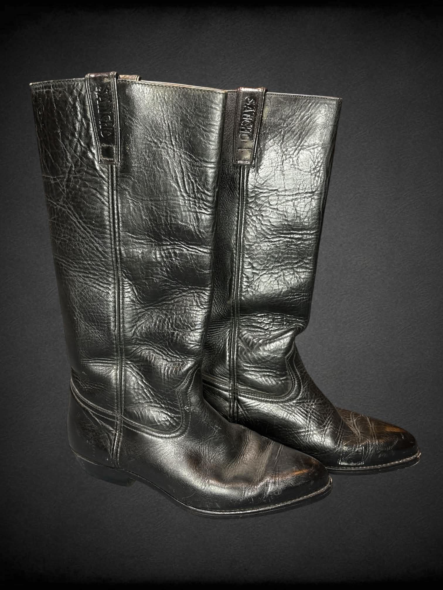 Size 7 Sancho black leather pointed boots