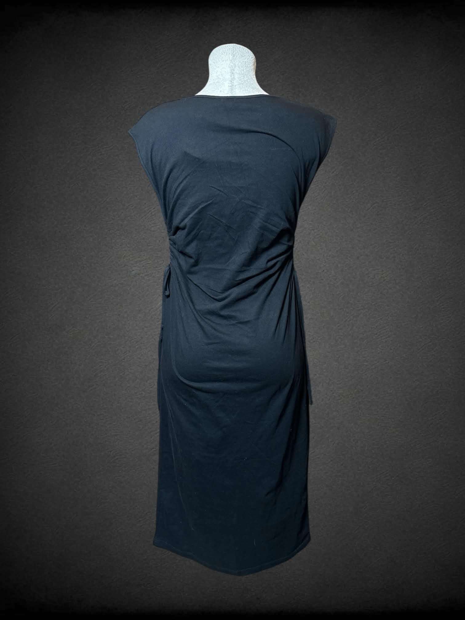 L River Island NWT long black dress with cinched sides