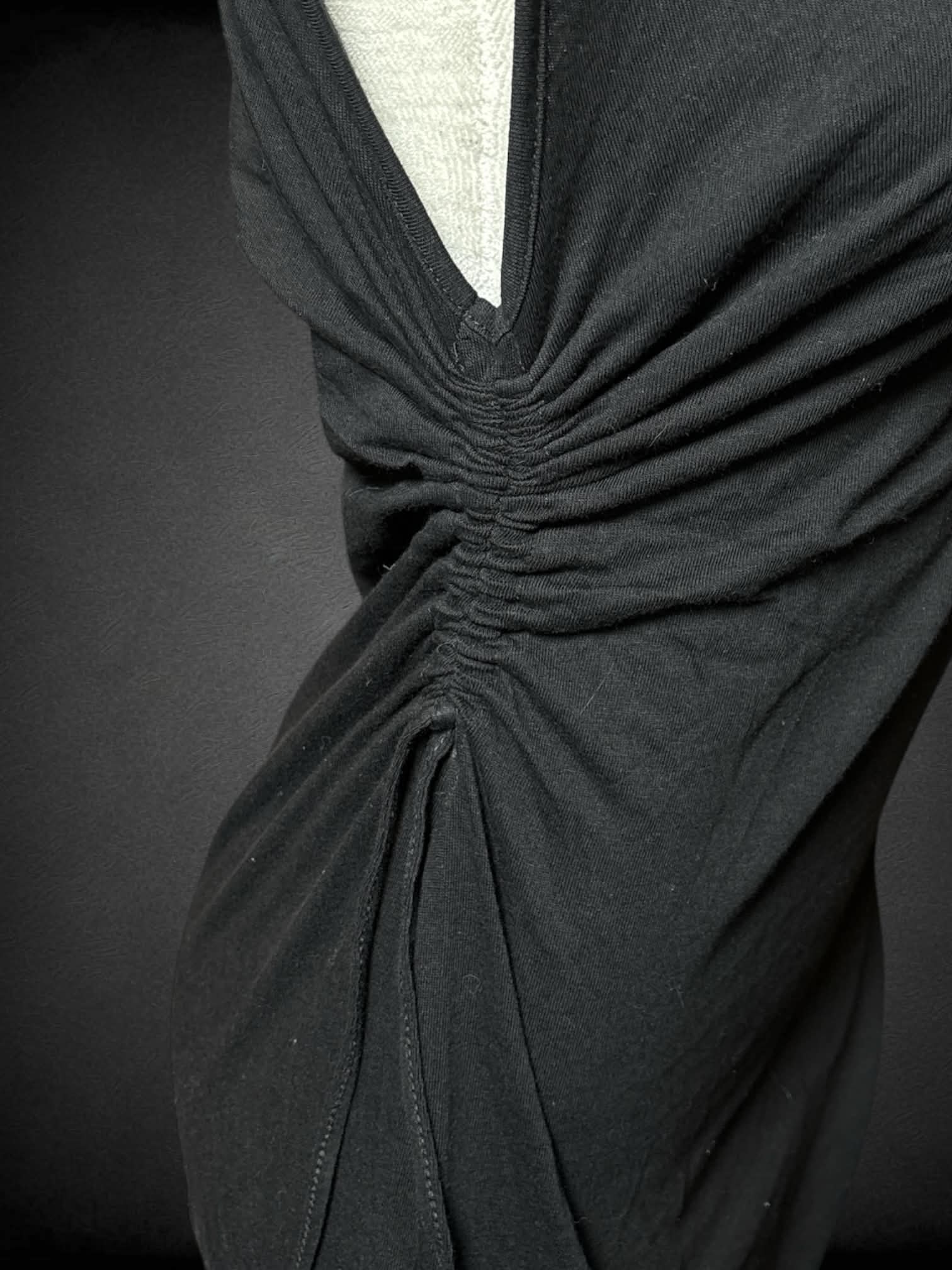 L River Island NWT long black dress with cinched sides