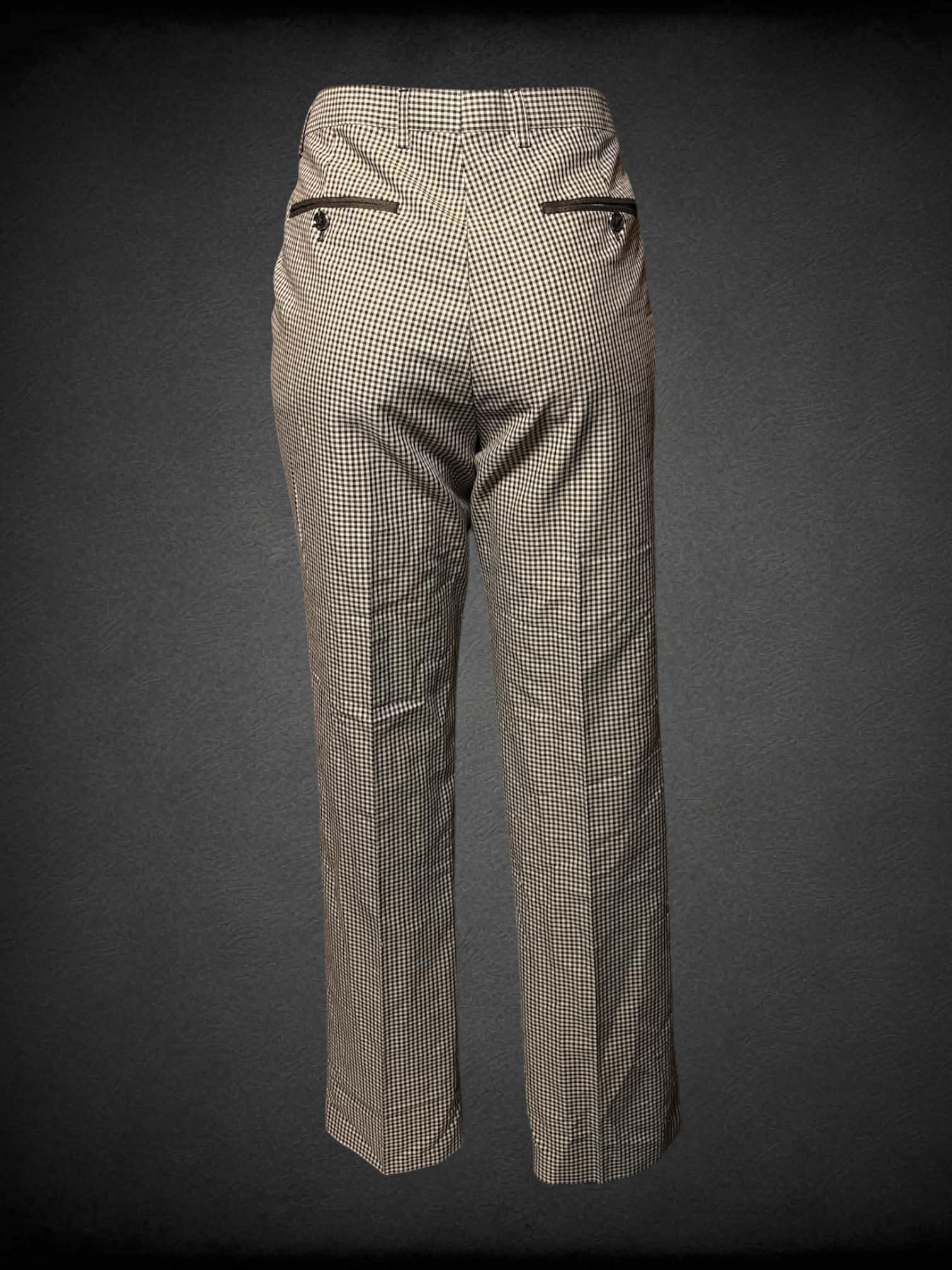 L Paisley & Gray brown plaid pants