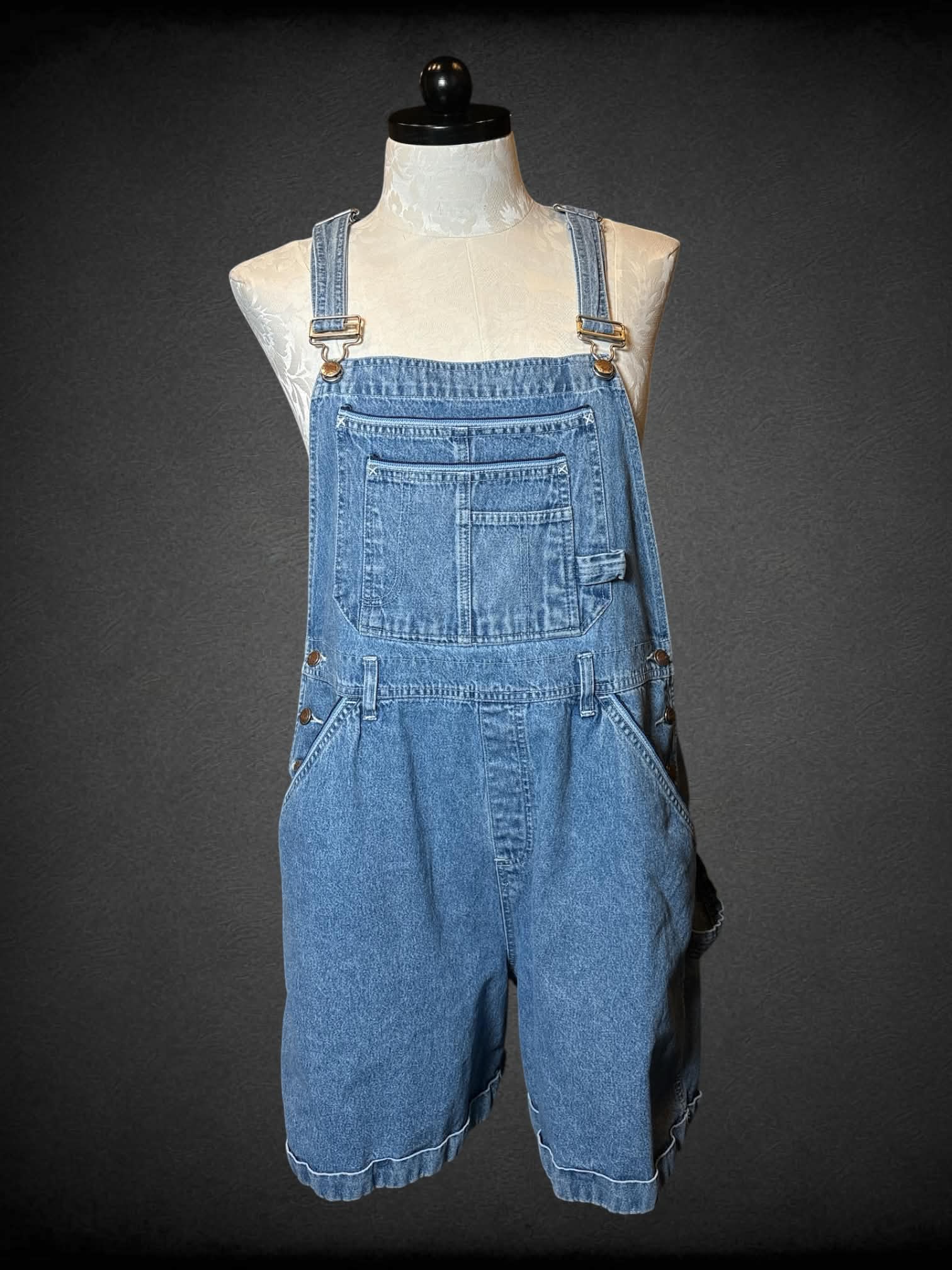 0X Route 66 blue denim overalls
