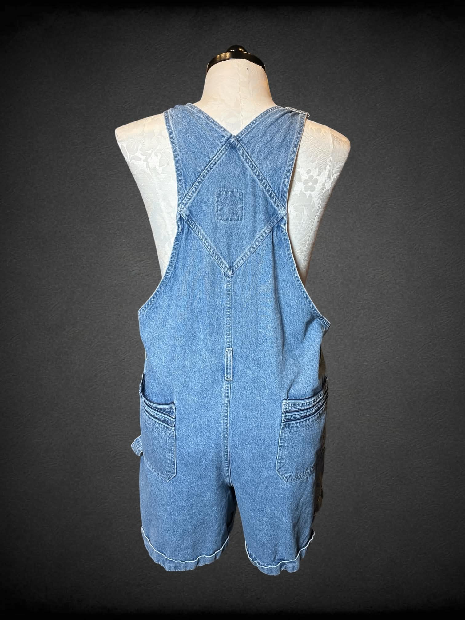 0X Route 66 blue denim overalls